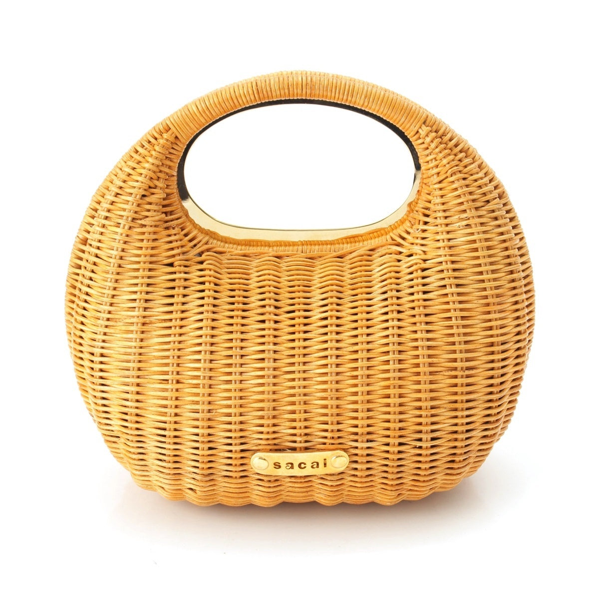 Sacai Rattan round Handbag S123-01 natural