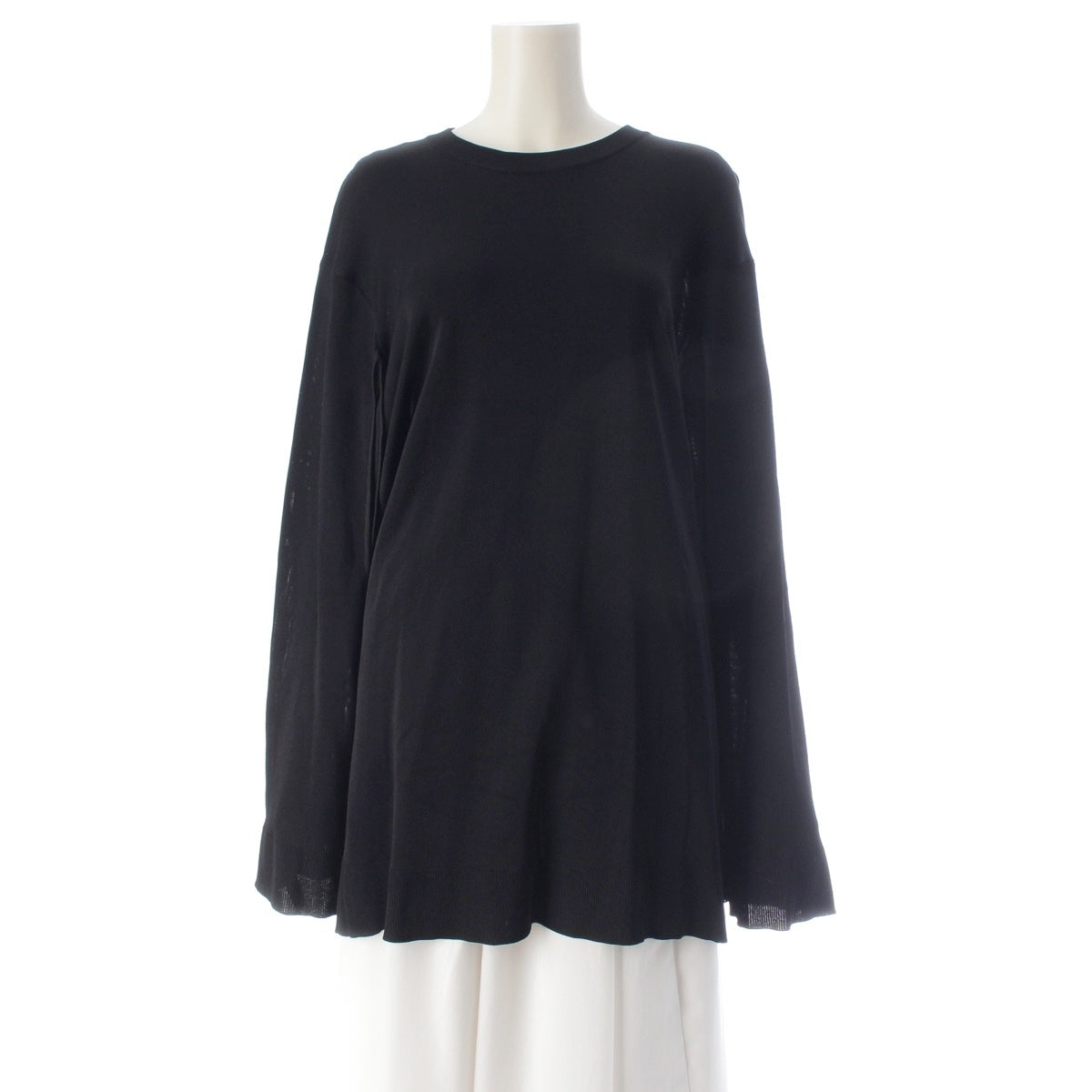 LOEWE Anagram cut design knit tops S54Y14KCG black S