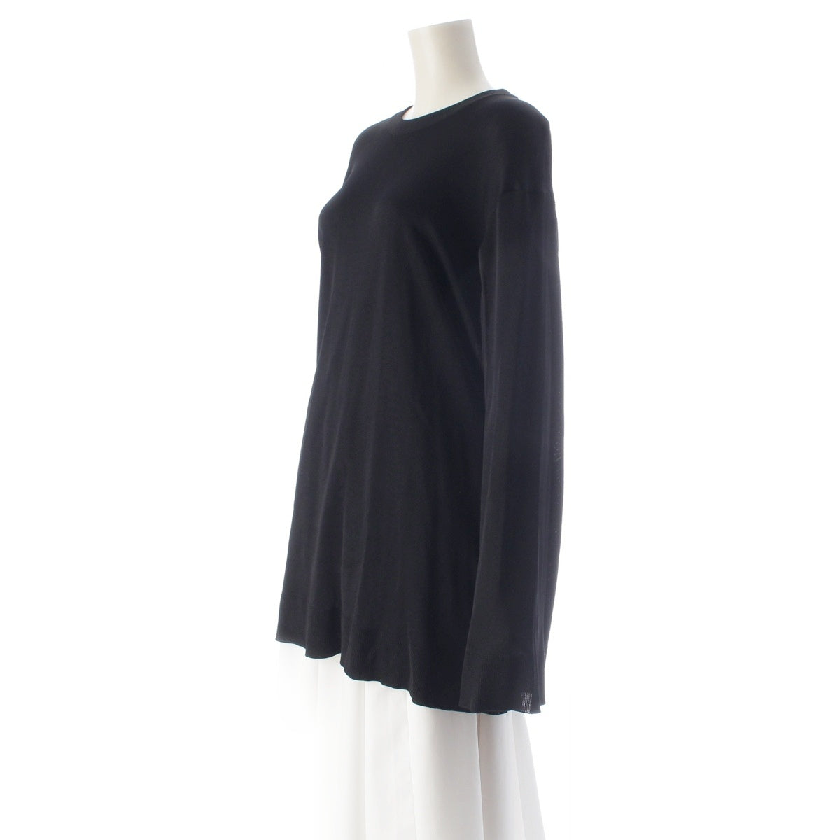 LOEWE Anagram cut design knit tops S54Y14KCG black S