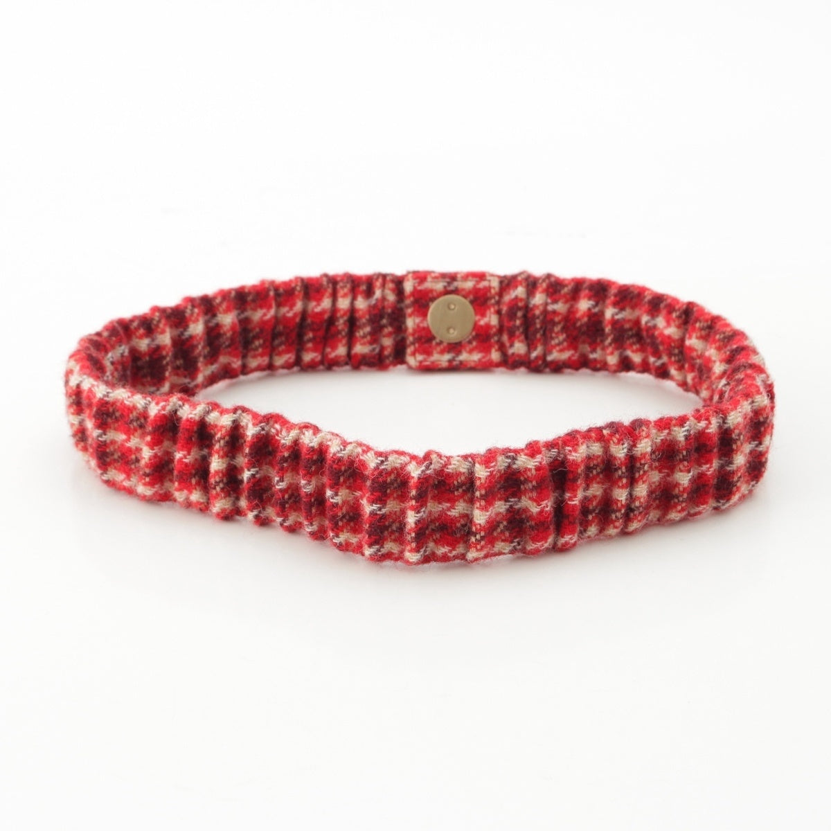 CHANEL B24N tweed Turn Lock COCO Mark belt Red 75/30