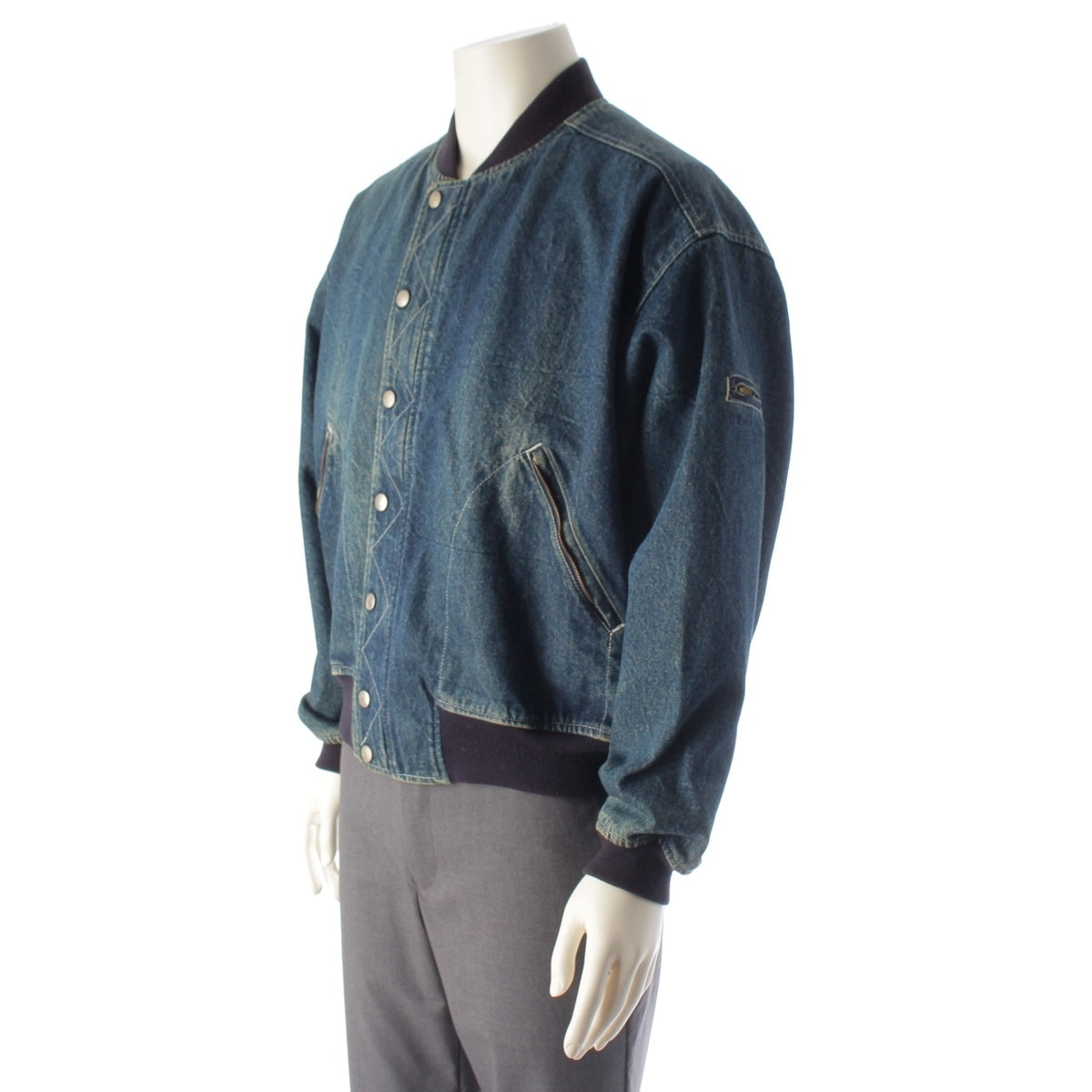 AO ATSUKI ONISHI denim Blouson Indigo blue