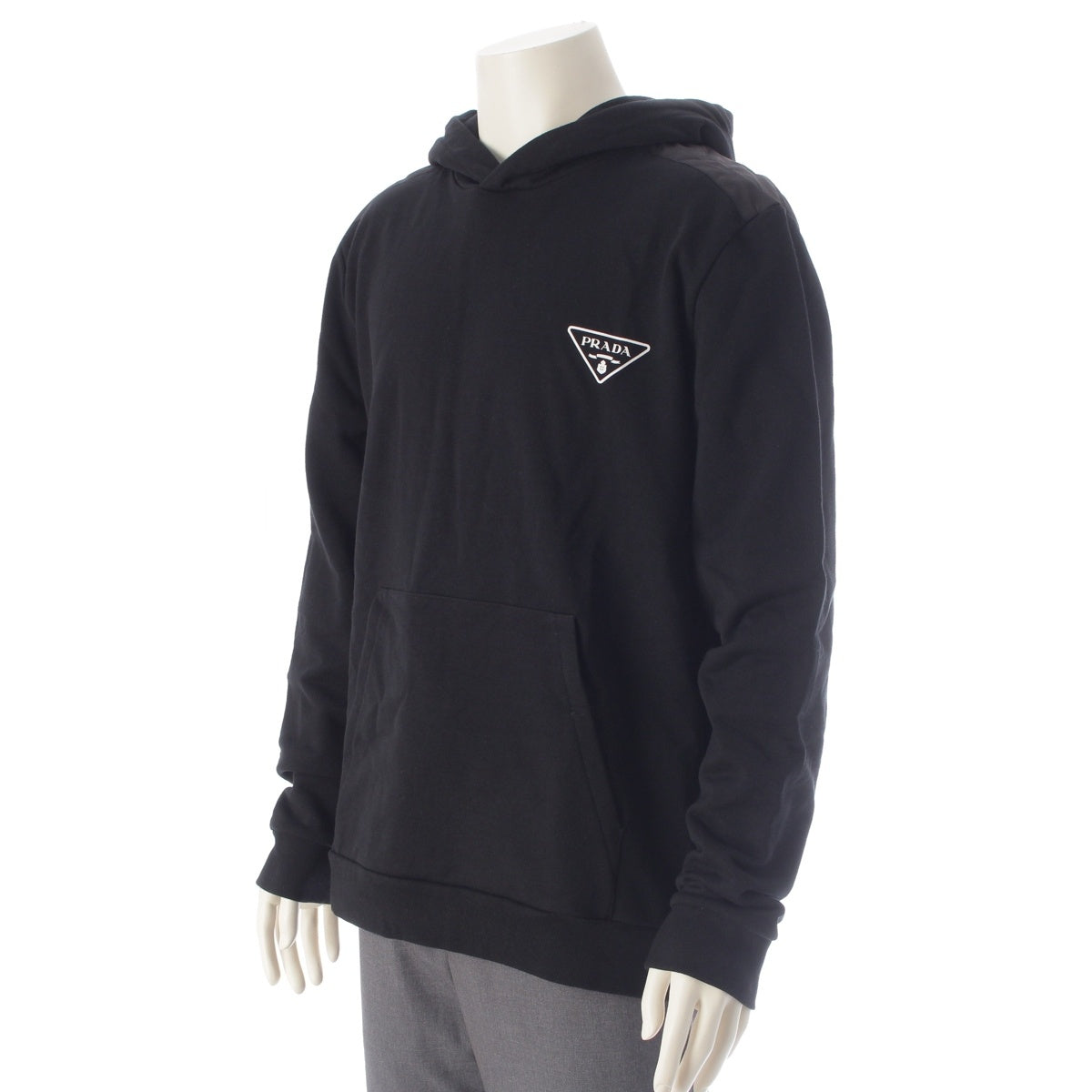 PRADA cotton logo Parker UJL20A black XXL