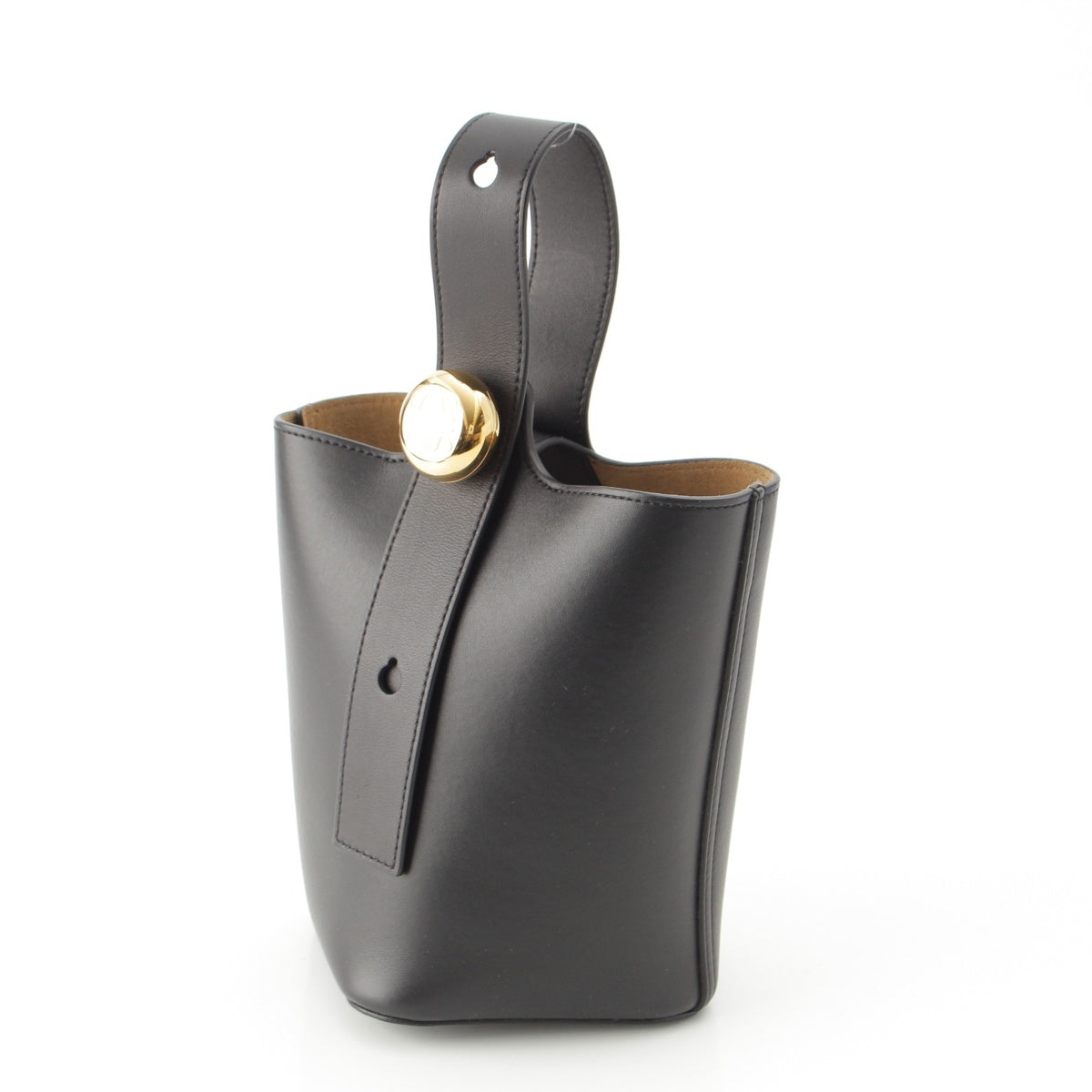 LOEWE Pebble Bucket Mini 2-way Handbag Black gold