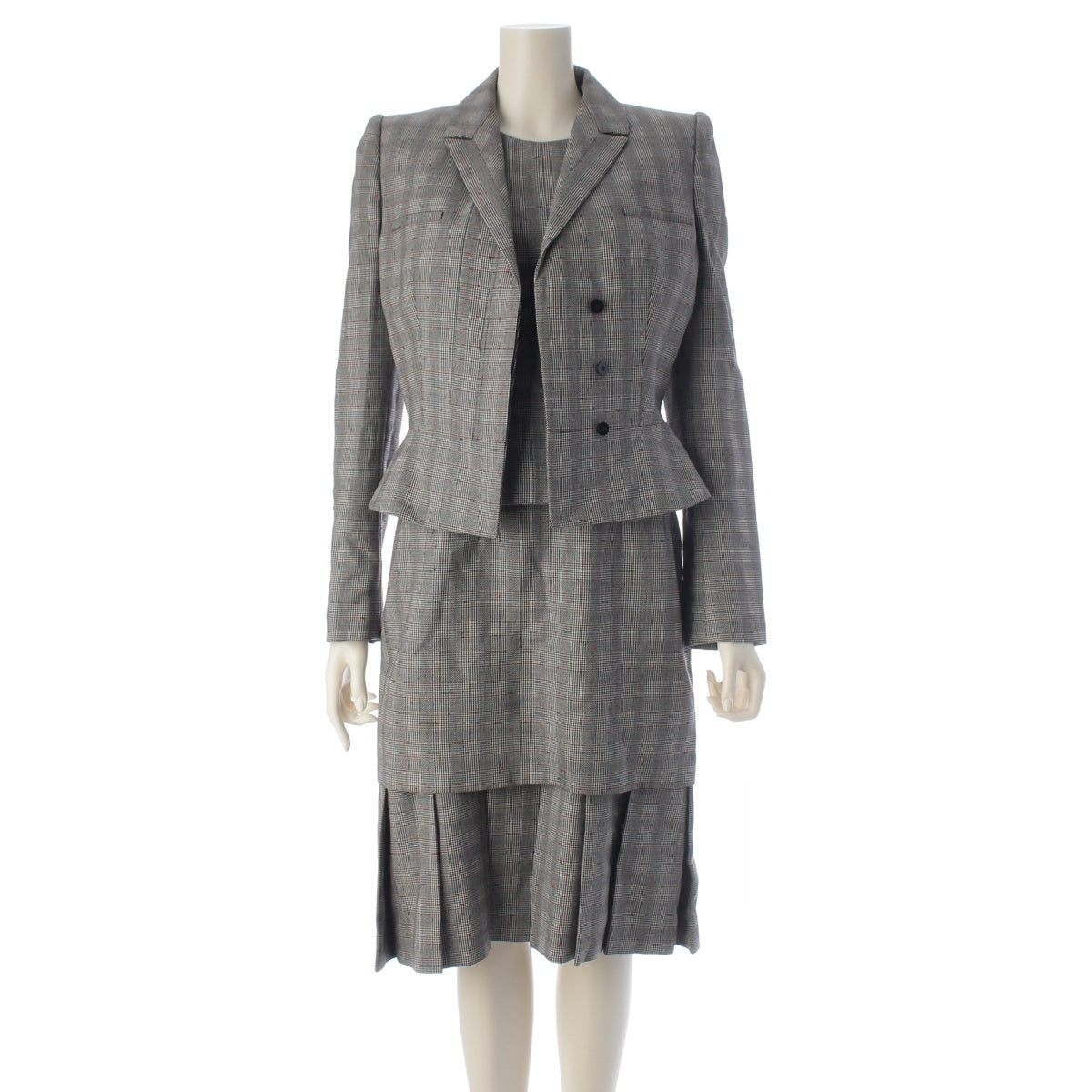 Alexander McQueen wool Jacket one piece setup 369018/377608 gray 40/42