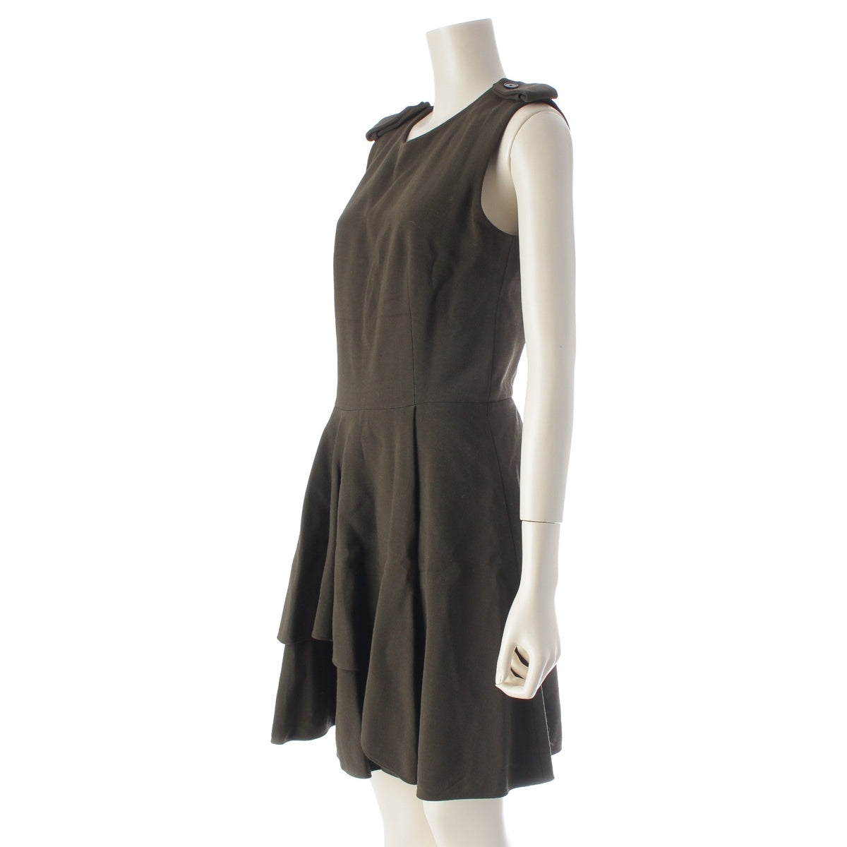 Alexander McQueen No sleeve one piece 395241 khaki 40