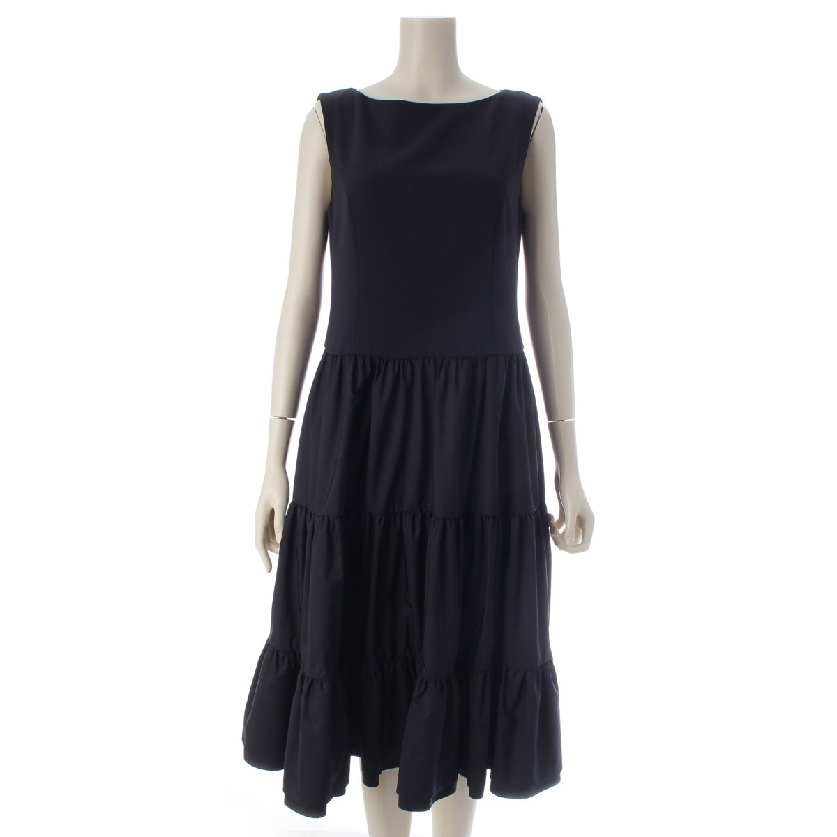 FOXEY NEW YORK Dress Eden Sleeveless frills one piece 44217 Navy 40