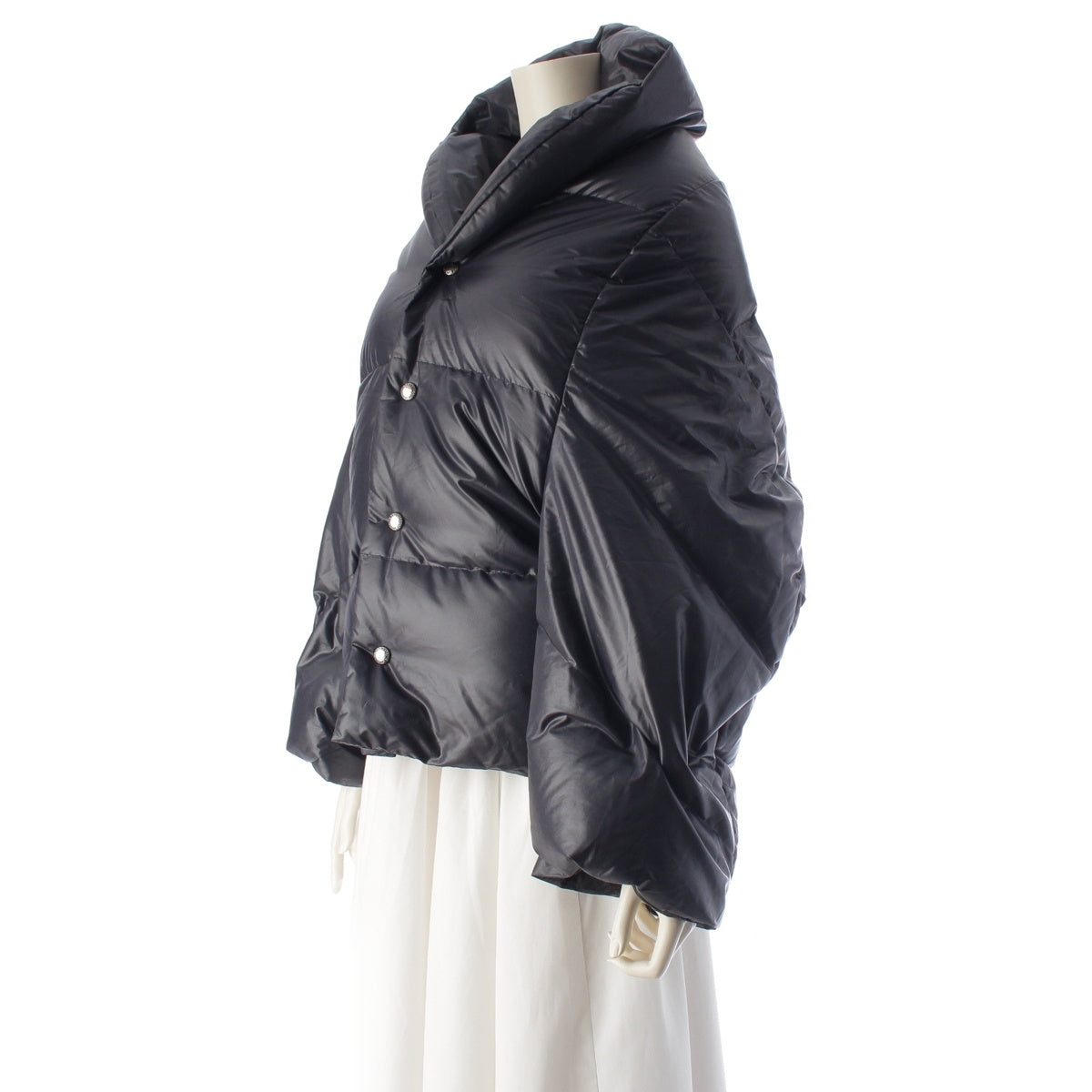 JUNYA WATANABE COMME des GARCONS polyester Volume neck clipped Down jacket outer JB-J090 Navy S