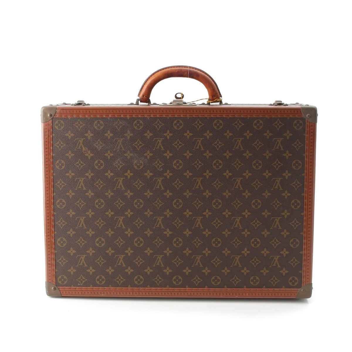 LOUIS VUITTON Alzer 55 leather Vintage Monogram trunk Brown