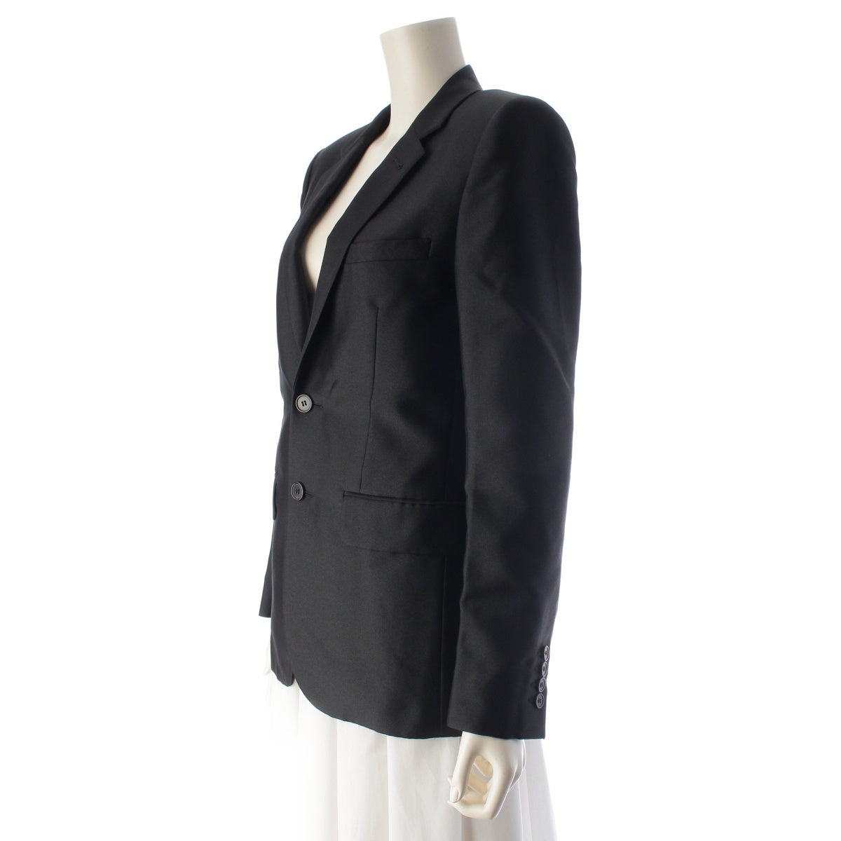 SAINT LAURENT Hedi Slimane era pea coat tailored jacket 337873 black 44