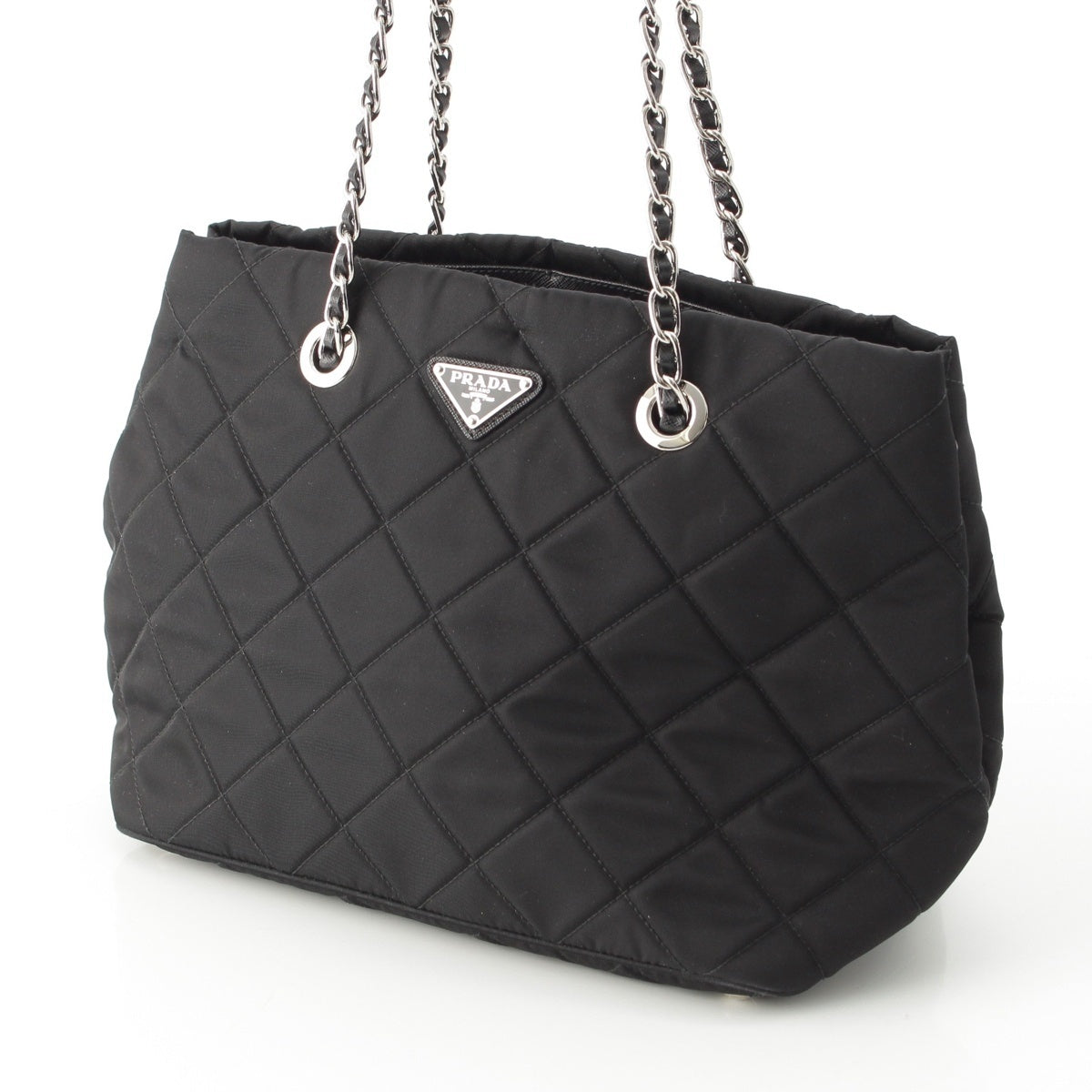 PRADA Test nylon Input 2way Tote Bag 1BG740 black
