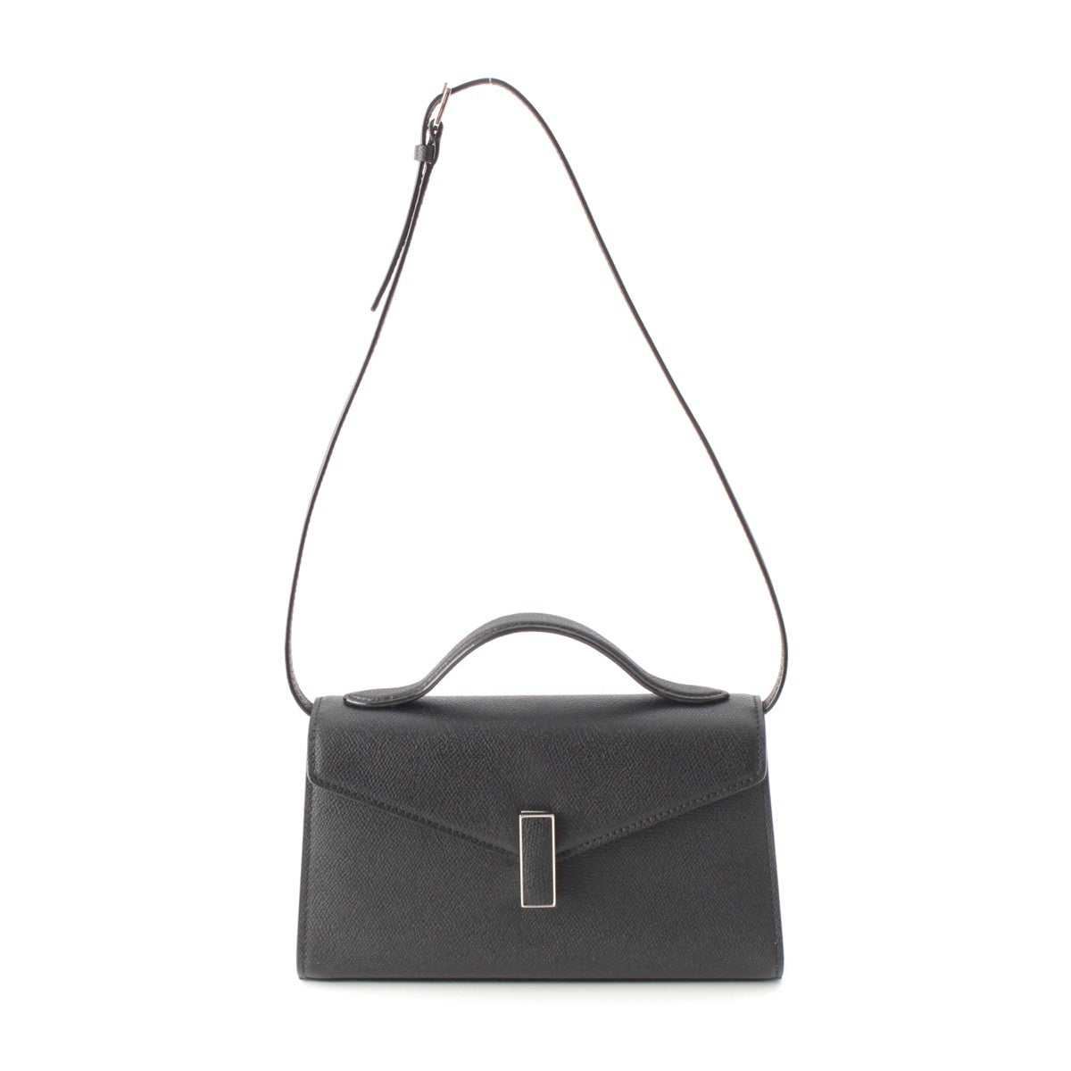Valextra Izzy Tin Top handle 2way Handbag WBES0068028LRL99 black