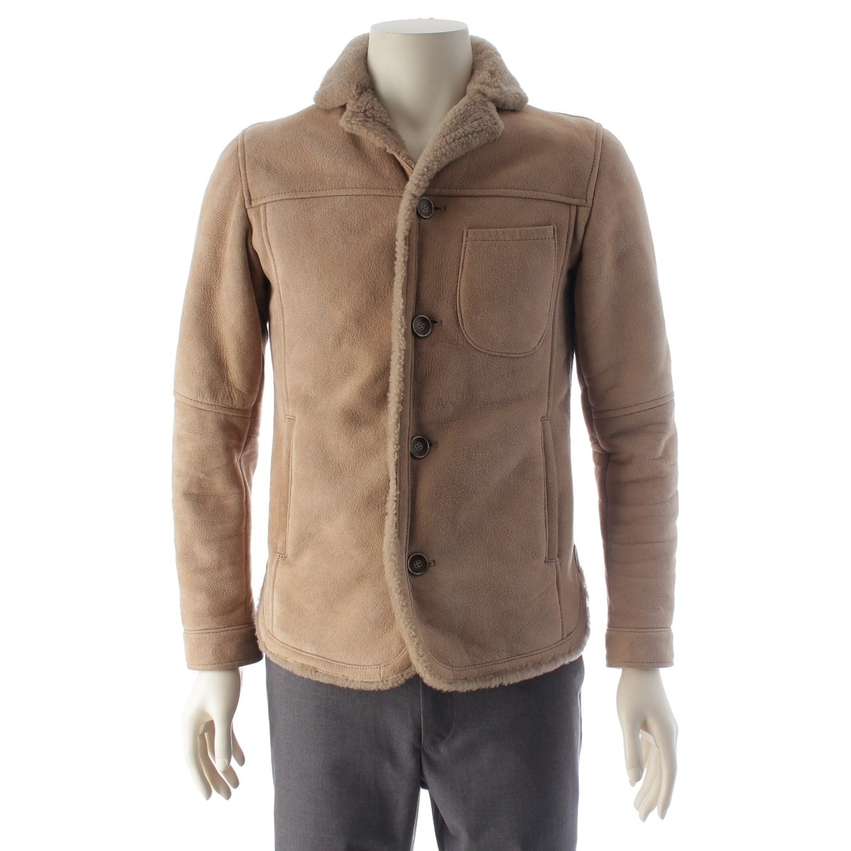 EMMETI Mouton leather Original Shearling Jacket light beige 44