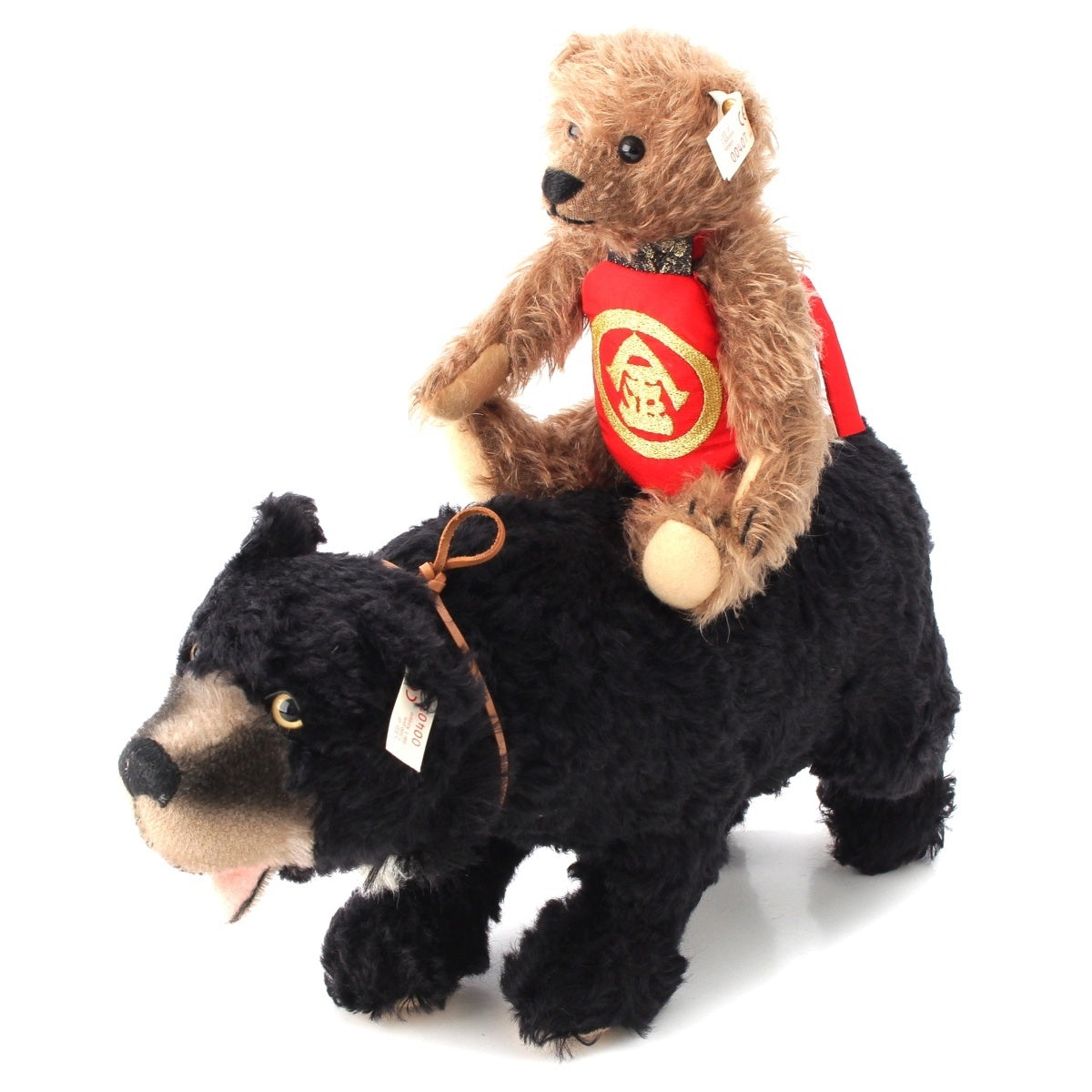 Steiff Japanese Folktale Series: Kintaro & Bear Teddy Bear Set Toys 675379 Beige black