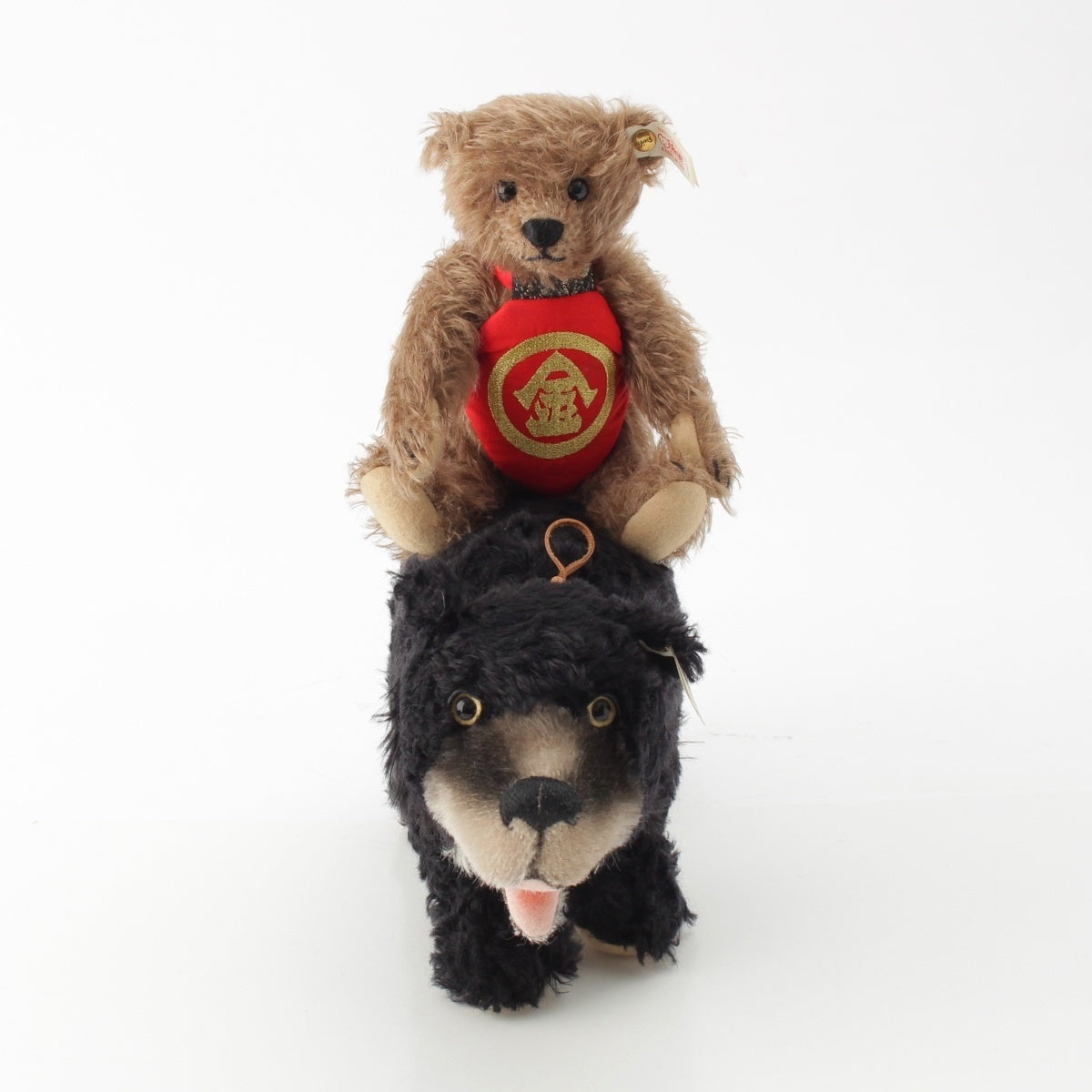 Steiff Japanese Folktale Series: Kintaro & Bear Teddy Bear Set Toys 675379 Beige black