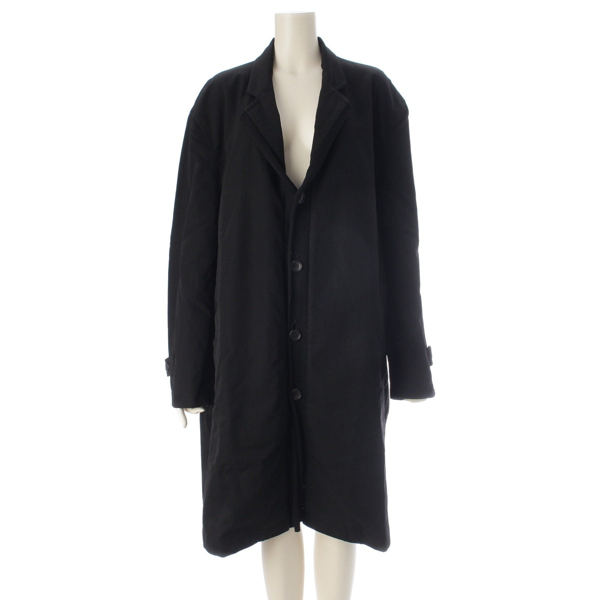 COMME des GARCONS wool Knit-panel coat outer HC-040010 black M