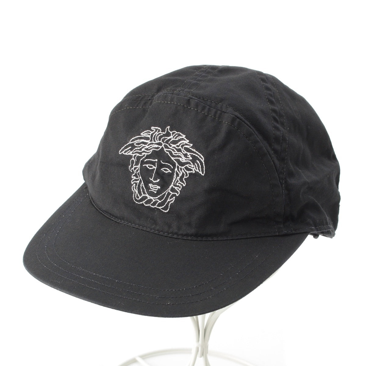 Gianni Versace Logo embroidery cap hat black