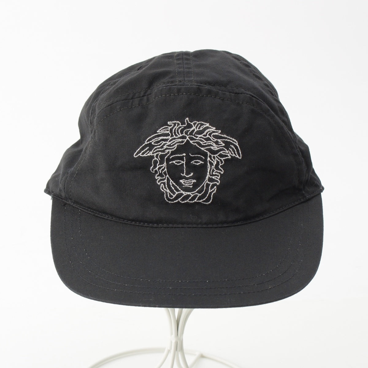 Gianni Versace Logo embroidery cap hat black