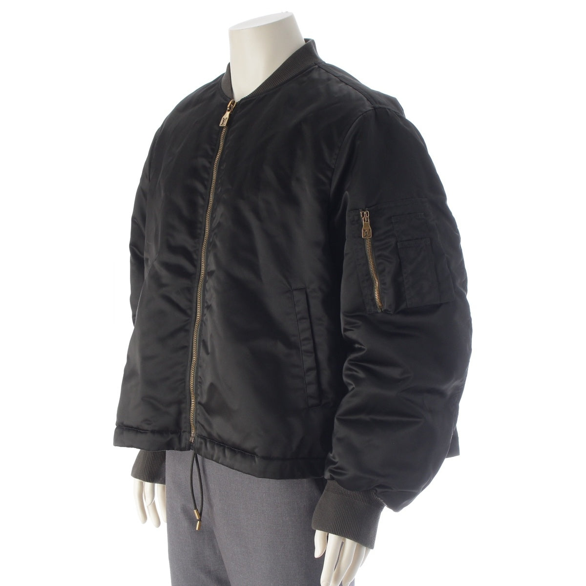 LOUIS VUITTON NIGO Logo MA-1 Blouson 1AIMS5 Khaki x Black 54
