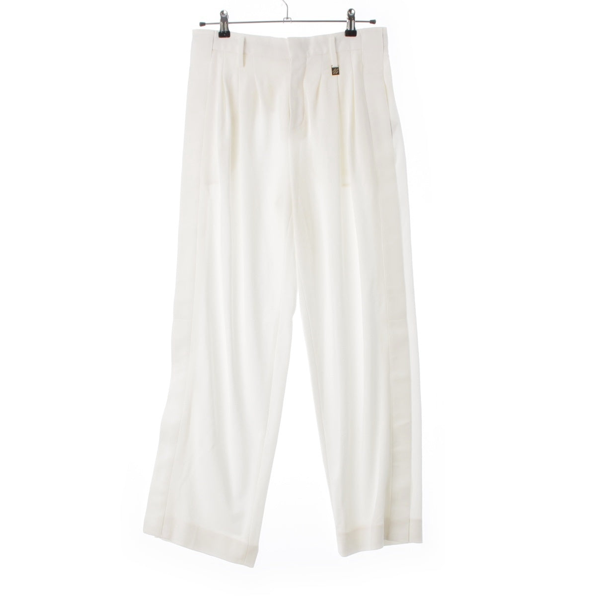 LOUIS VUITTON Straight Tuck Pants Bottoms RW241WW white 38
