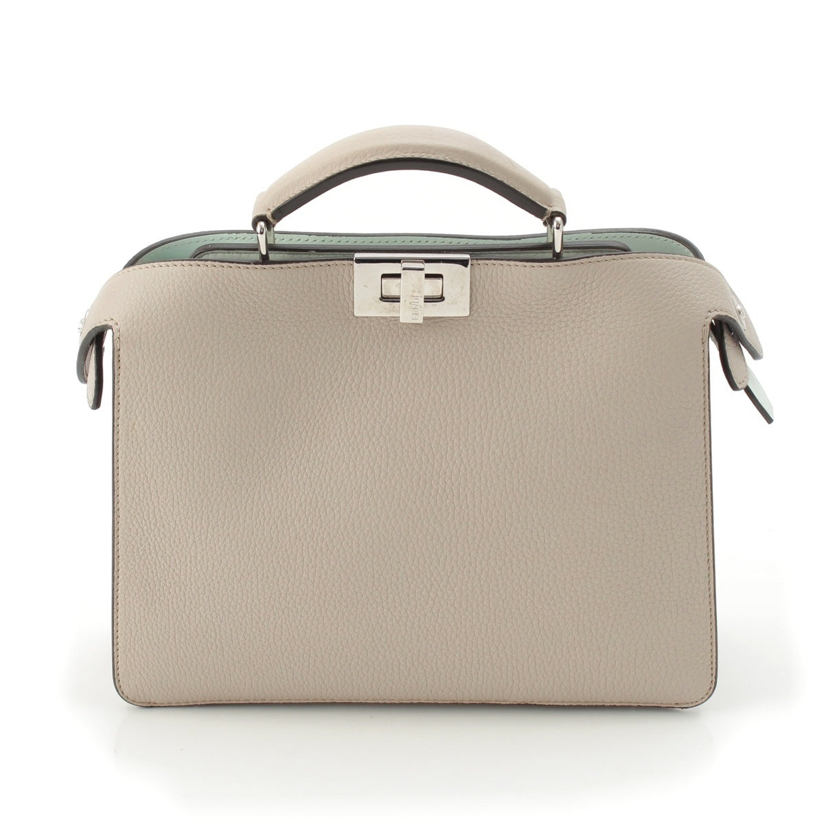 FENDI Peek-A-Boo Icy You leather 2WAY Shoulder Handbag 7VA530 beige
