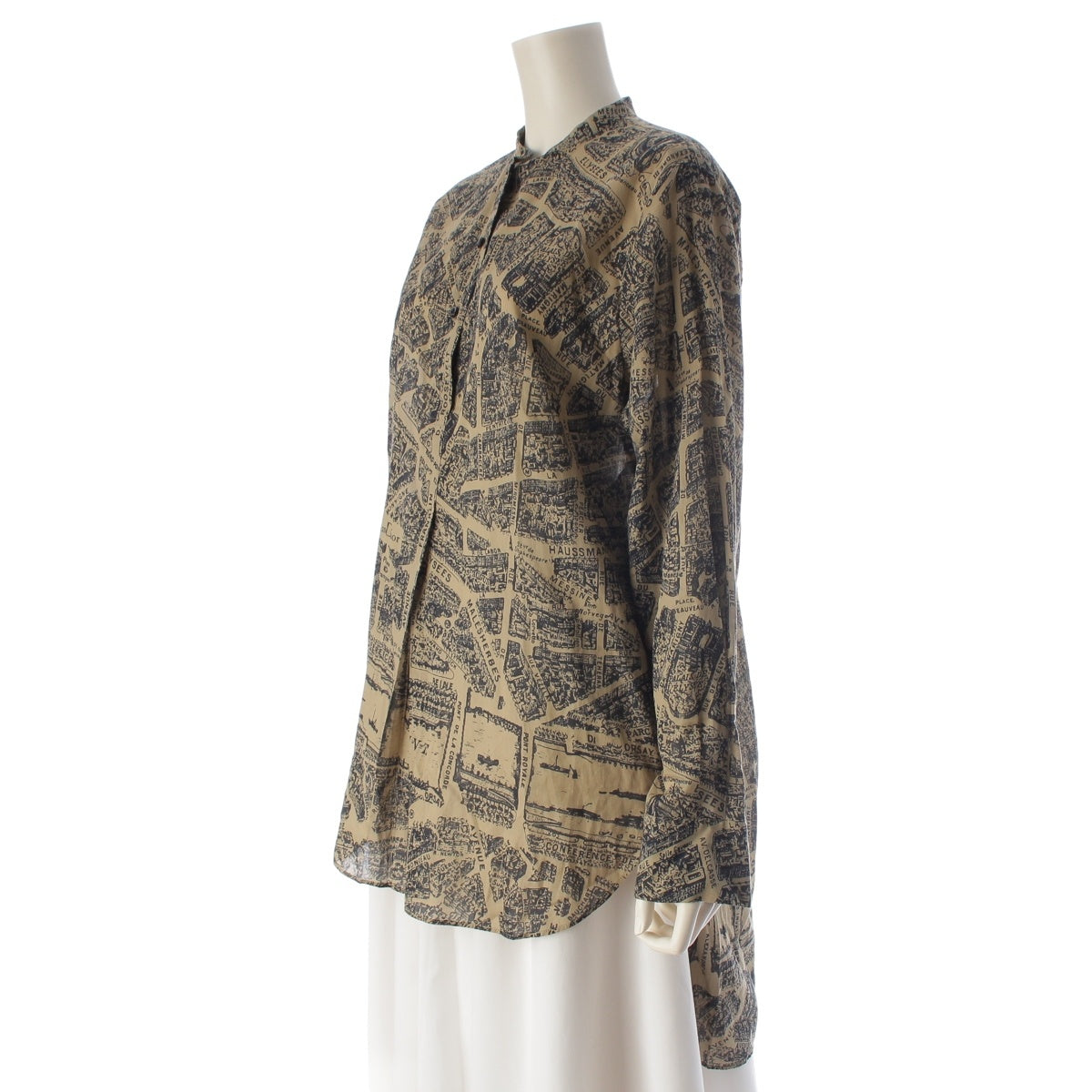 Christian Dior cotton Midi Plan de Paris Long Long sleeve shirt 351B54A3294 Brown F38