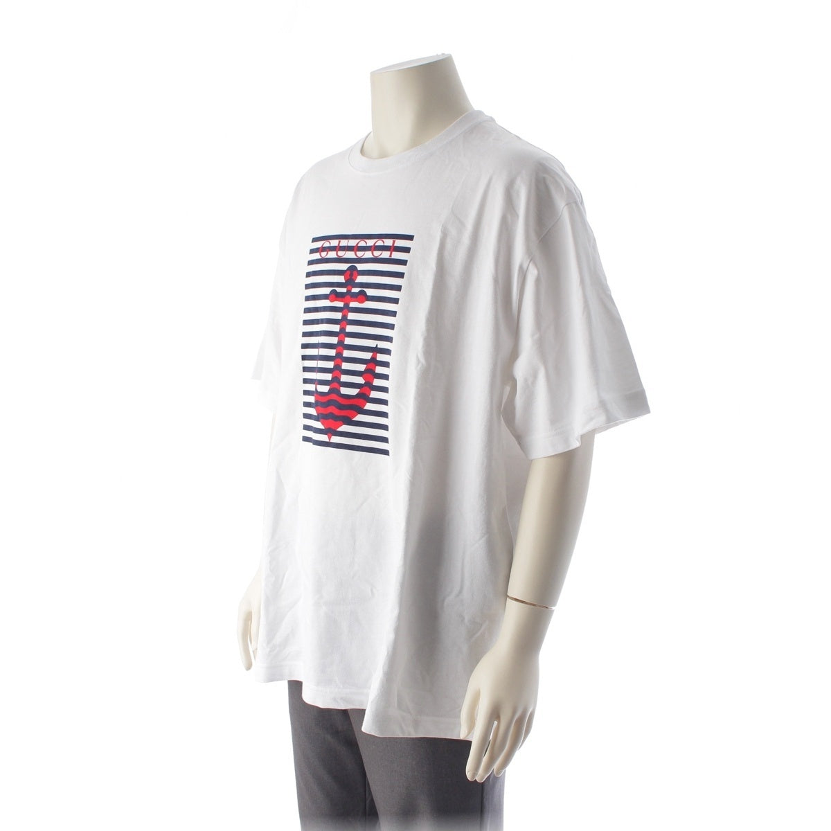 GUCCI cotton Logo print Short sleeve T-shirt 796395 white XXXL