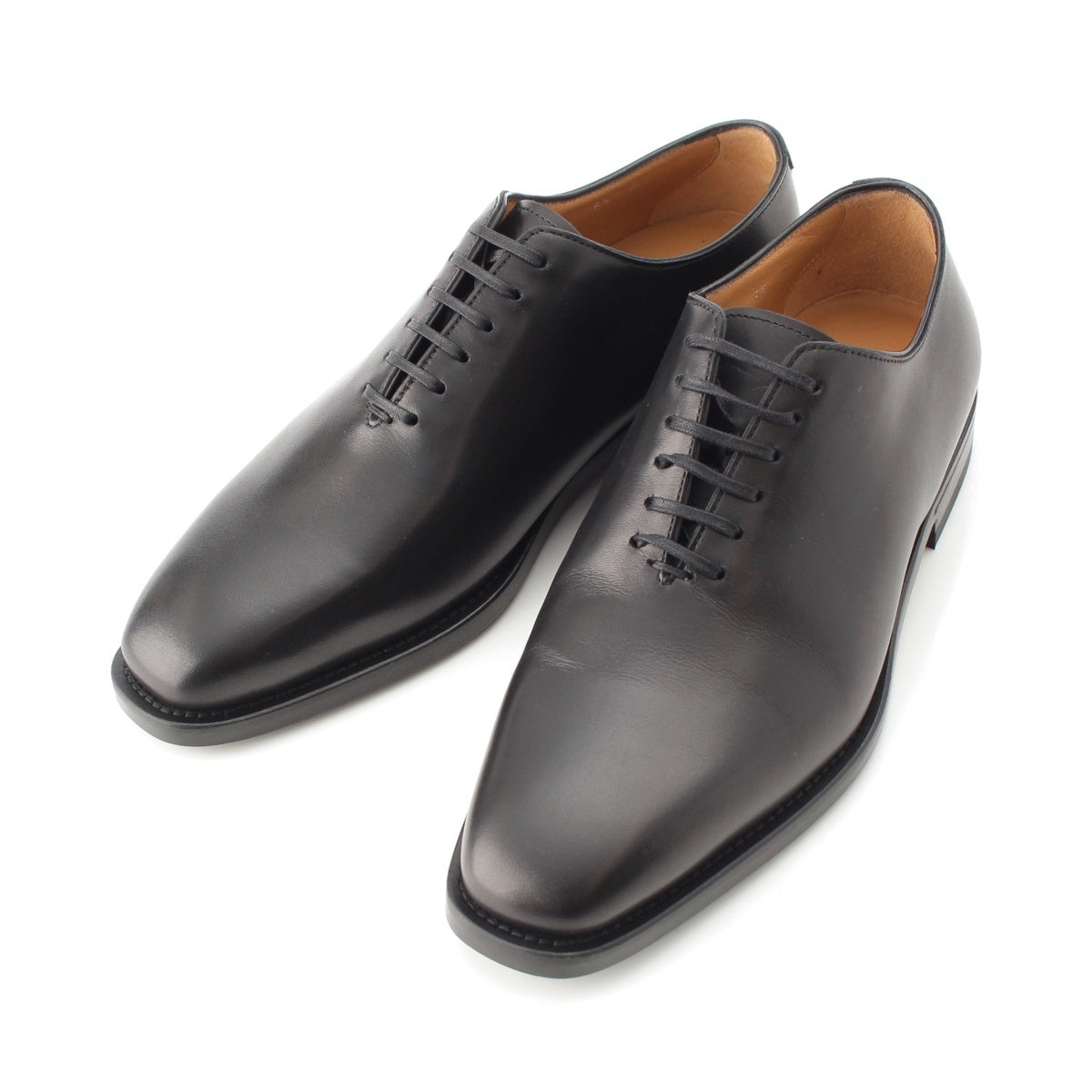 Salvatore Ferragamo GEOFFREY leather Leather plain toe lace-up dress shoes shoes black 6 1/2C