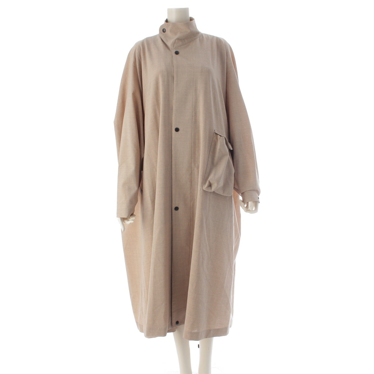 HYKE STRETCH TROPICAL MILITARY Wool polyester design outer coat 211-17285 beige 2