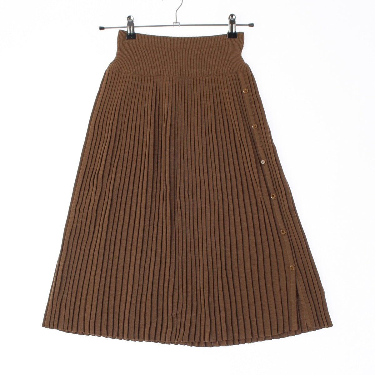 ISSEY MIYAKE ALL STYLE wool pleated knit skirt Brown