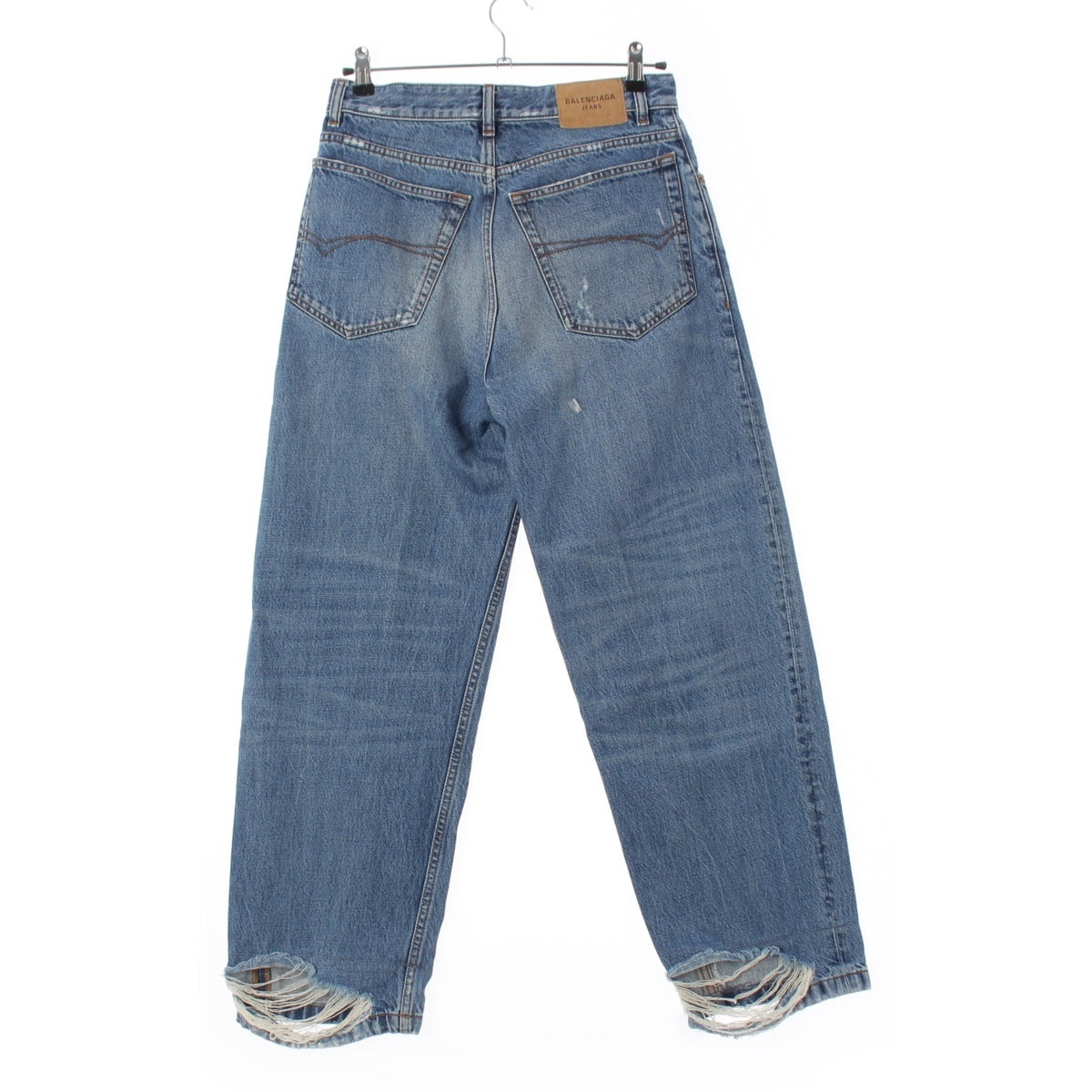 BALENCIAGA damage Denim pants jeans 736540 Indigo XXS