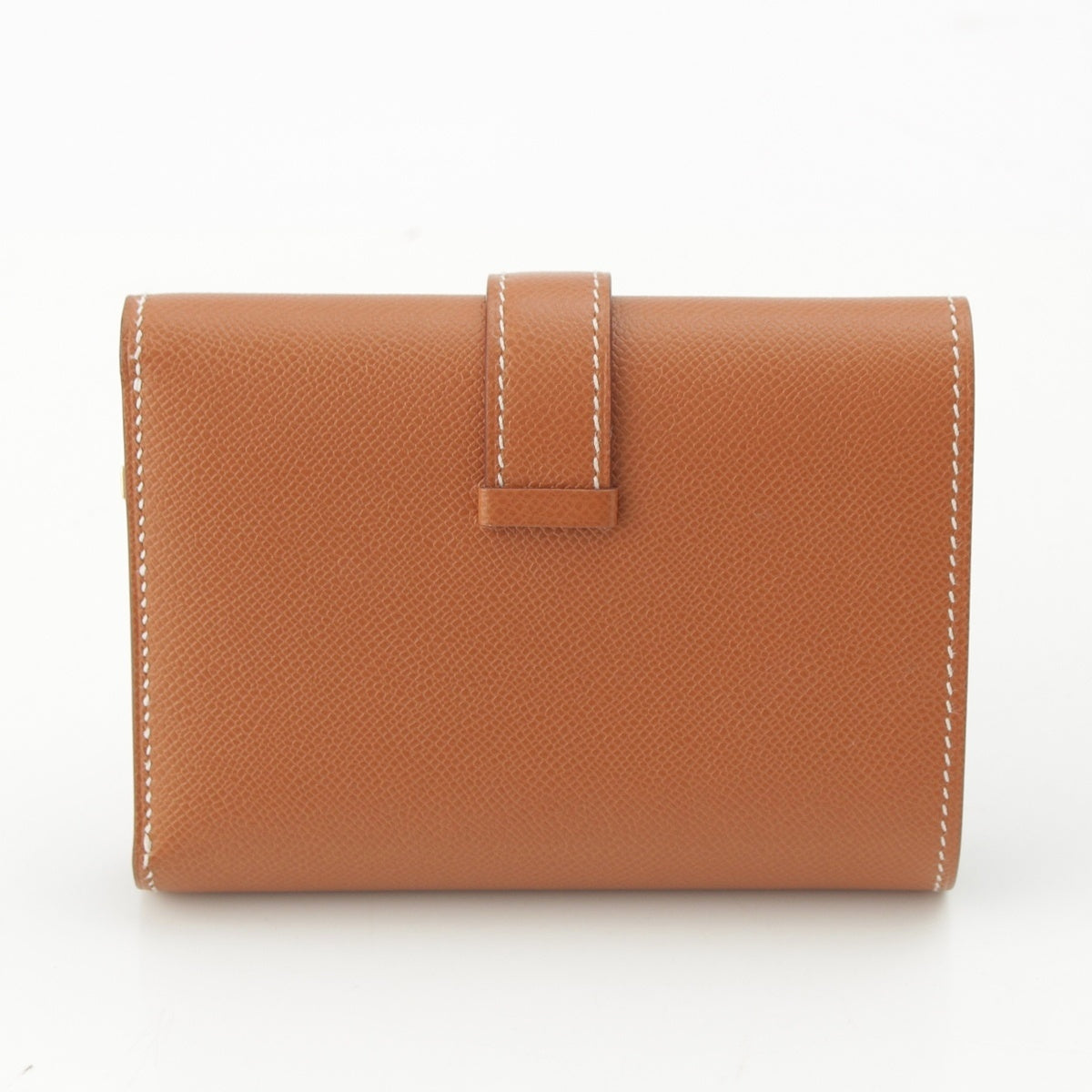 HERMES Bearn combine Epsom Compact wallet Tri-fold wallet Gold Metal