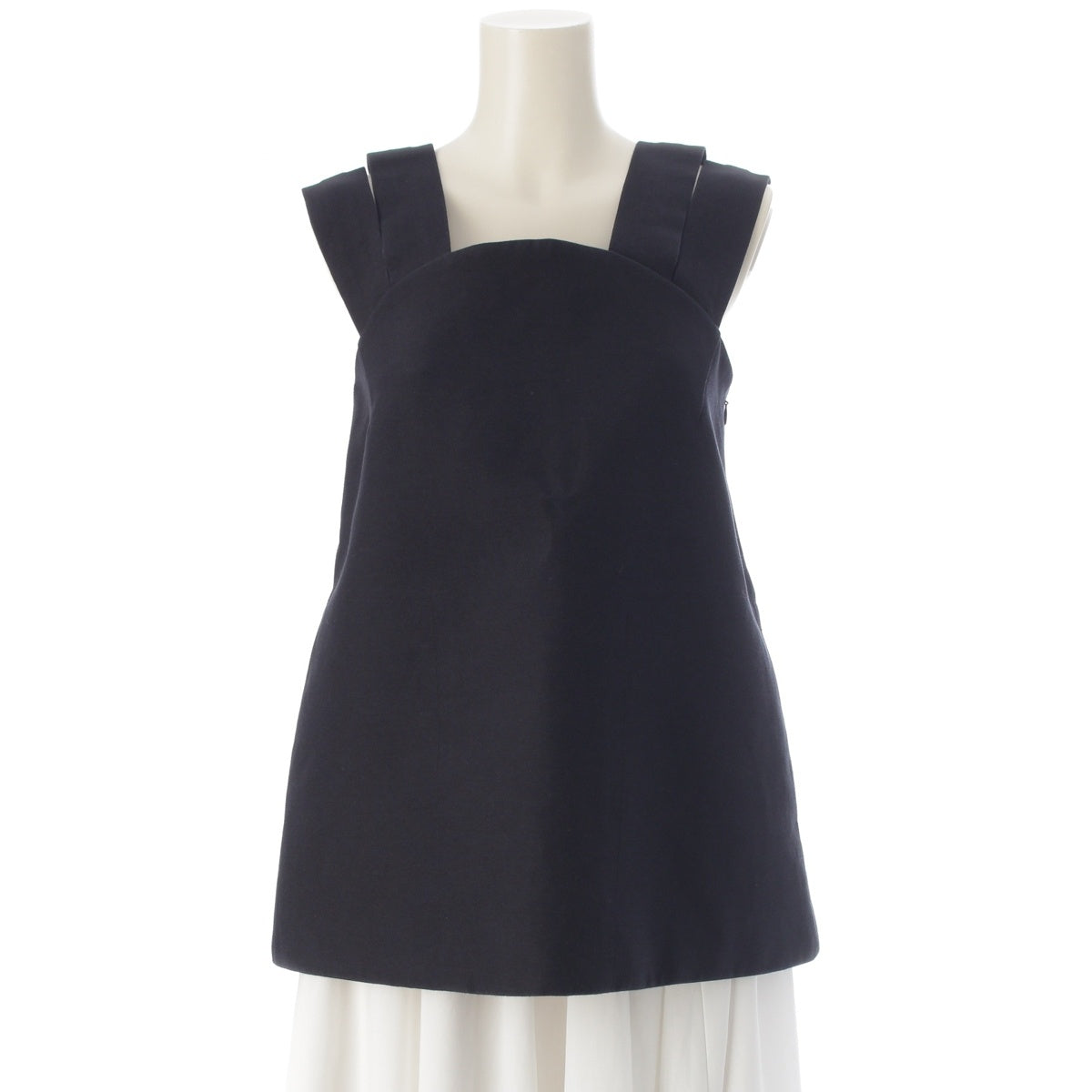 Drawer Double Strap Mikado camisole 6521-299-1069 Navy 36