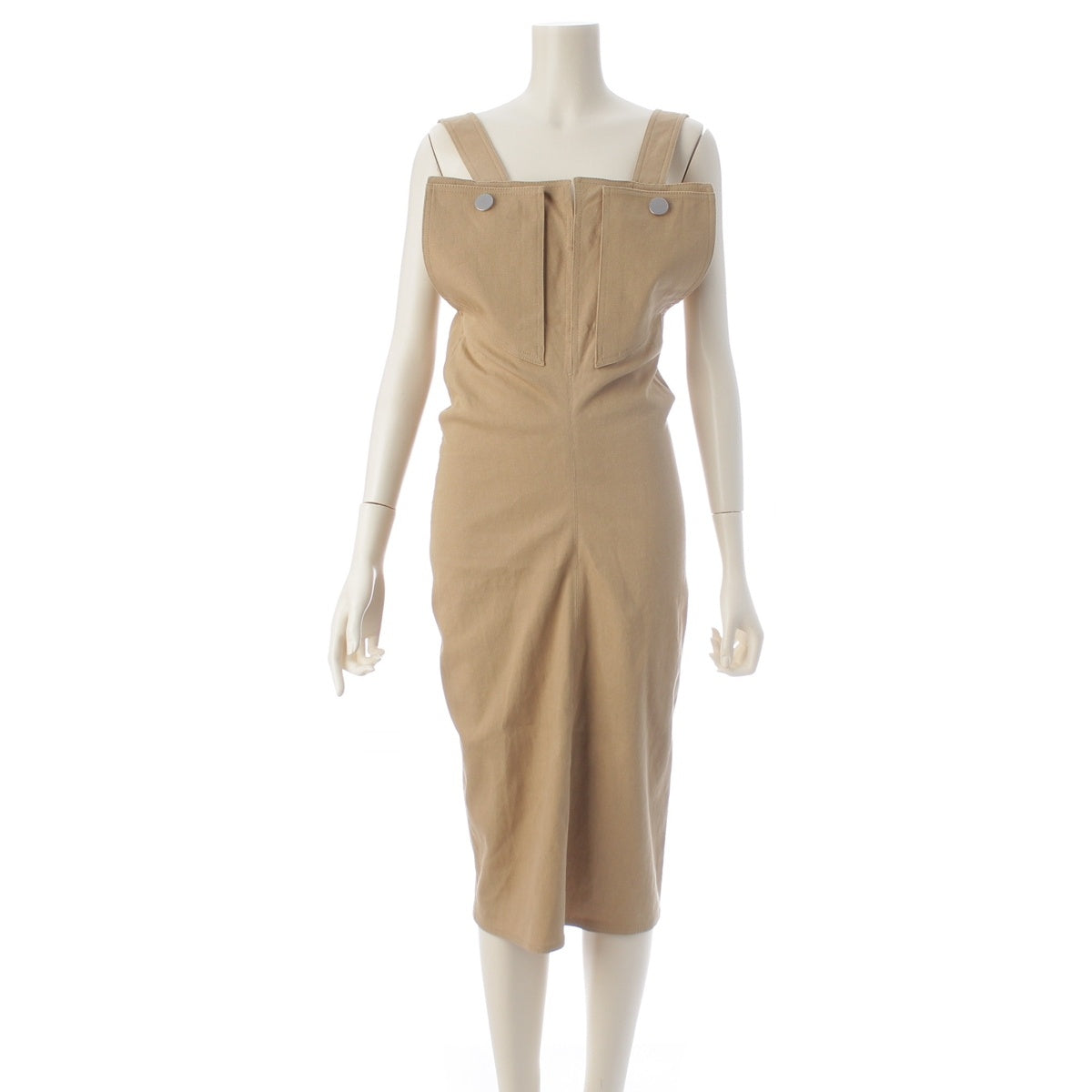 BOTTEGAVENETA linen Sleeveless long one piece 685122 beige 38