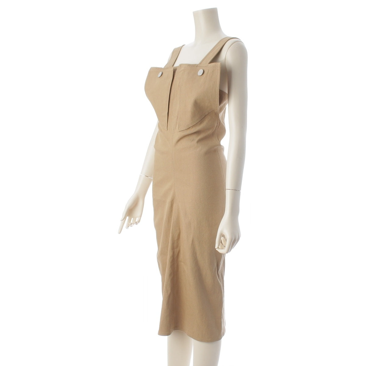 BOTTEGAVENETA linen Sleeveless long one piece 685122 beige 38