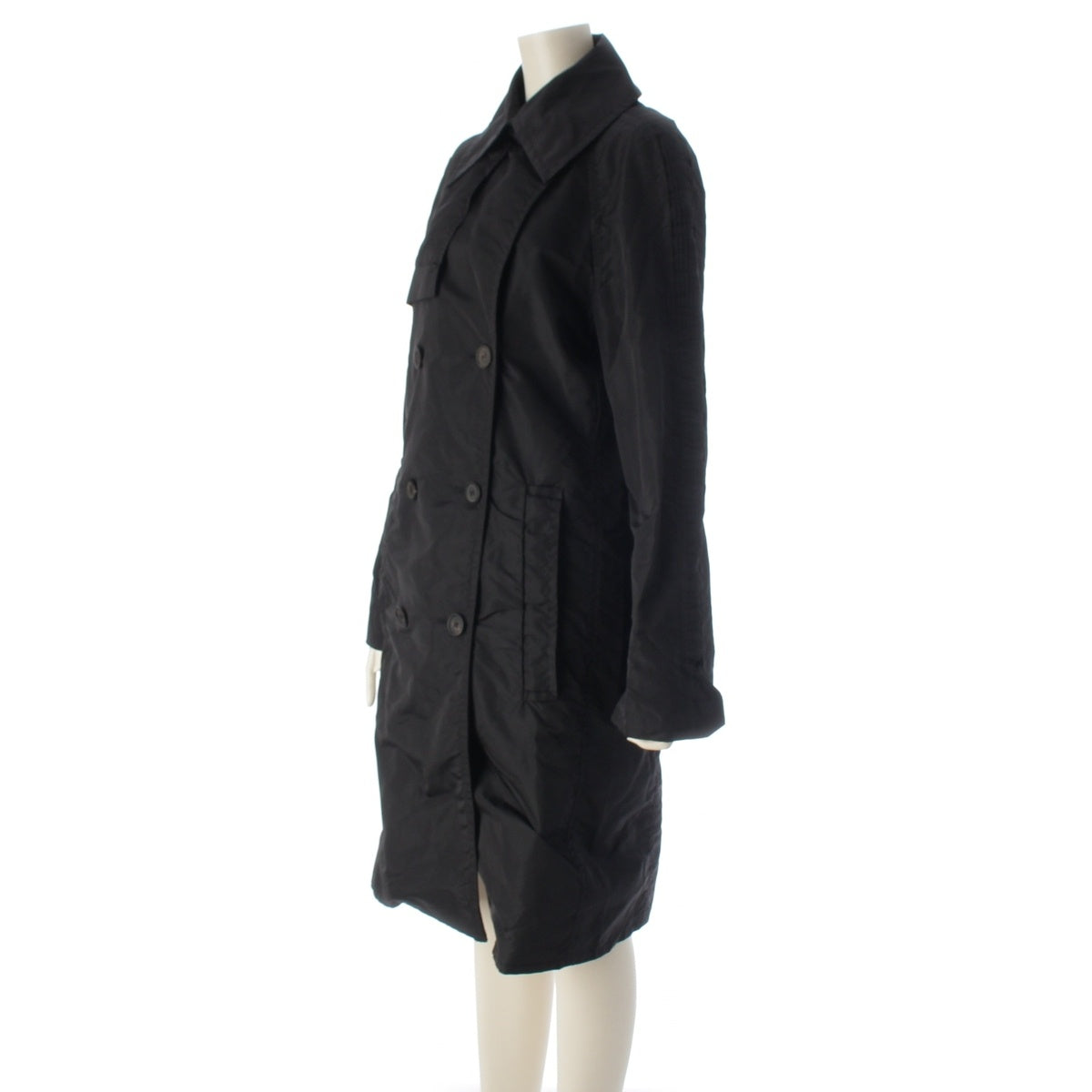 GUCCI Nylon Tom Ford period double-breasted coat 130879 black 40