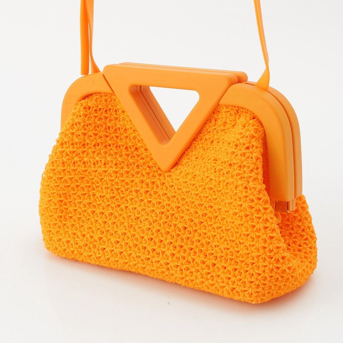 BOTTEGAVENETA rubber Point Small Shoulder Bag Orange