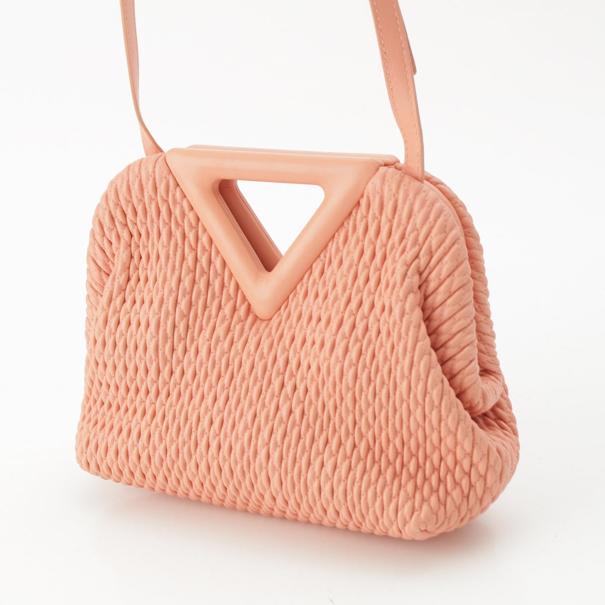 BOTTEGAVENETA leather Point Small Shoulder Bag pink
