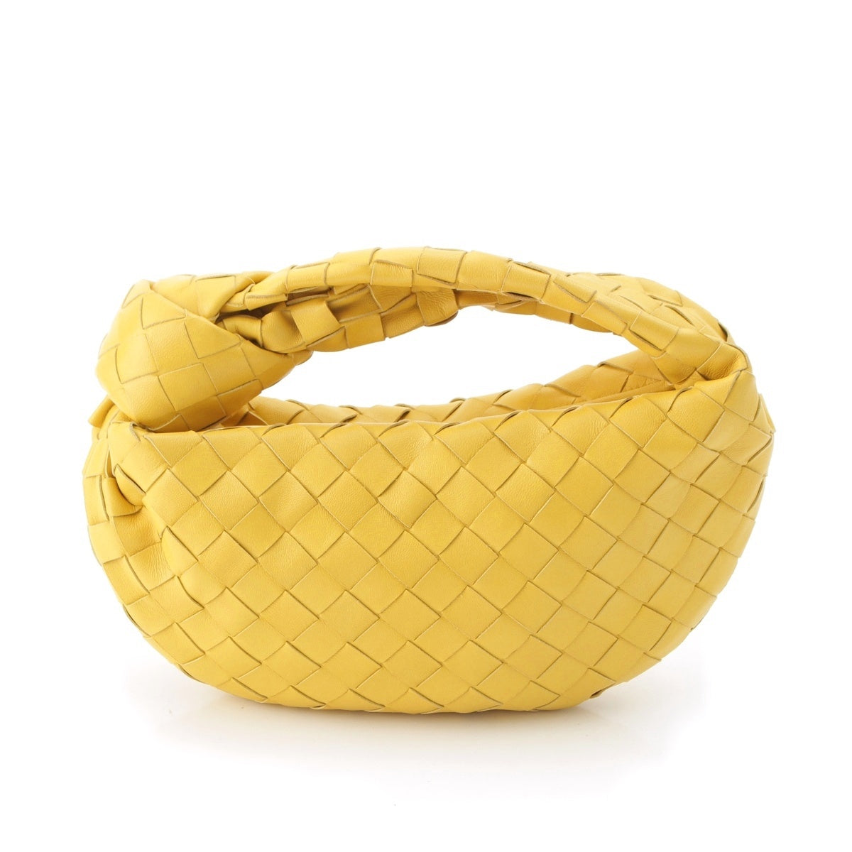 BOTTEGAVENETA INTRECCIATO Mini leather Jody Handbag yellow