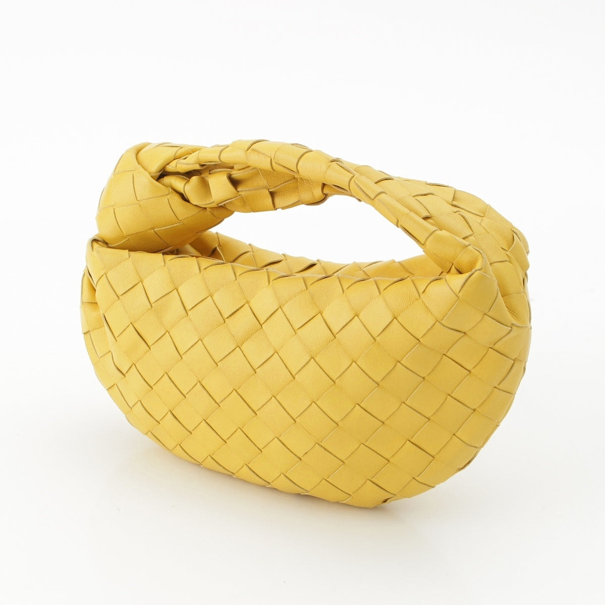 BOTTEGAVENETA INTRECCIATO Mini leather Jody Handbag yellow