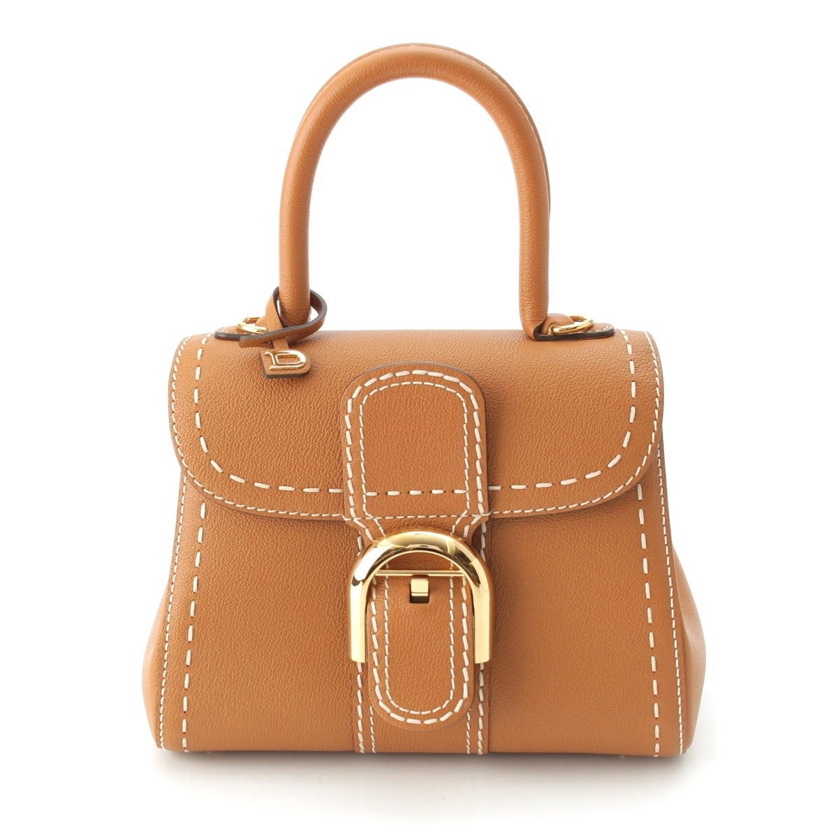 Delvaux Cowhide Brillant Mini Sapique Rodeo Calf 2-Way Handbag Handbag AA0406ADW0ADNDO Vegetal Brown