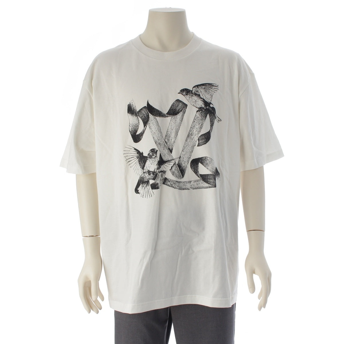 LOUIS VUITTON Front logo print Short sleeve T-shirt tops HPY83W white XXL