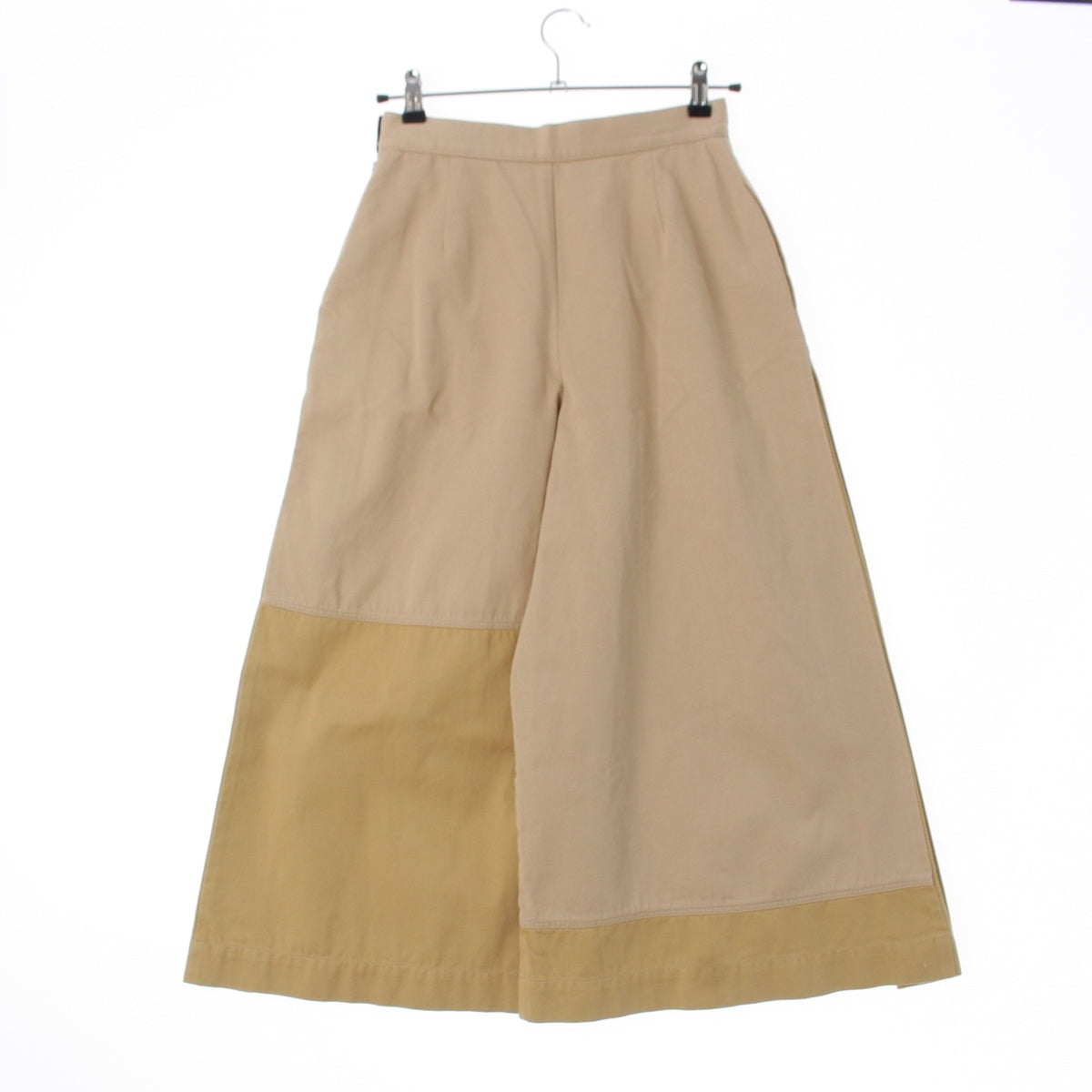 LOEWE cotton Switchable Side Pleated Wide Panel Pants Khaki x beige 34