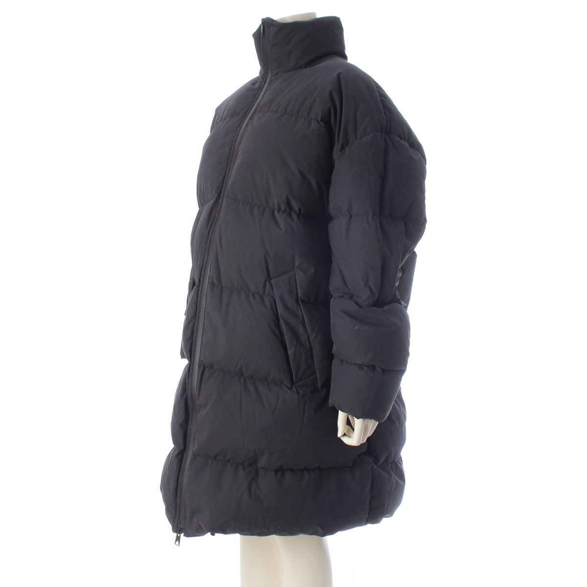 BOTTEGAVENETA Cotton Feather hood Down jacket Coat outer 659727 black XS
