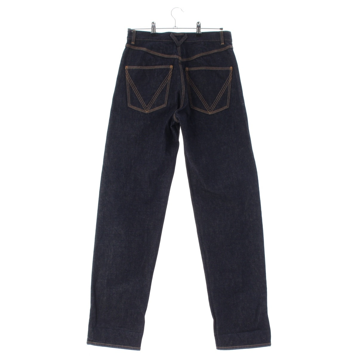 BOTTEGAVENETA Cotton denim Button fly Pants Tapered bottoms 659399 Indigo Blue Green 38