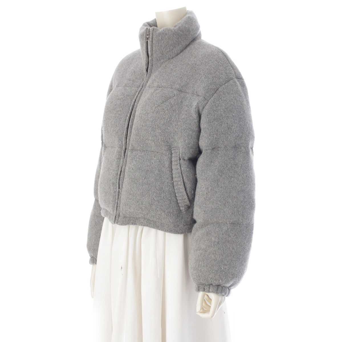 PRADA wool cashmere Down jacket gray 38
