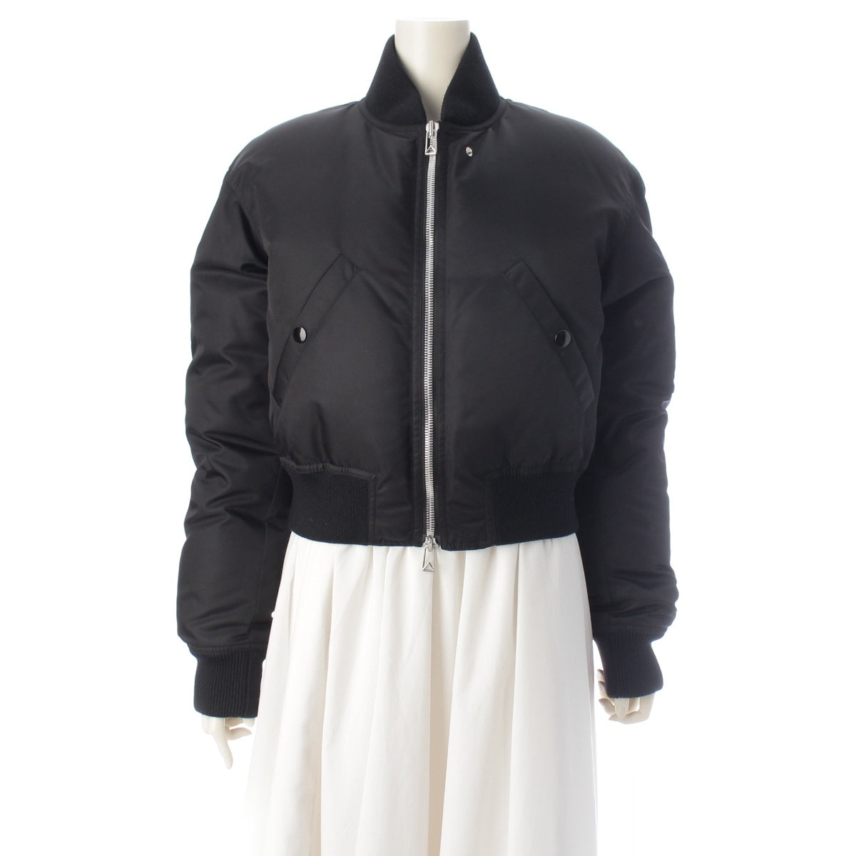 BOTTEGAVENETA Puffy ナイロン ウール Zip Down jacket outer 646959 black 44