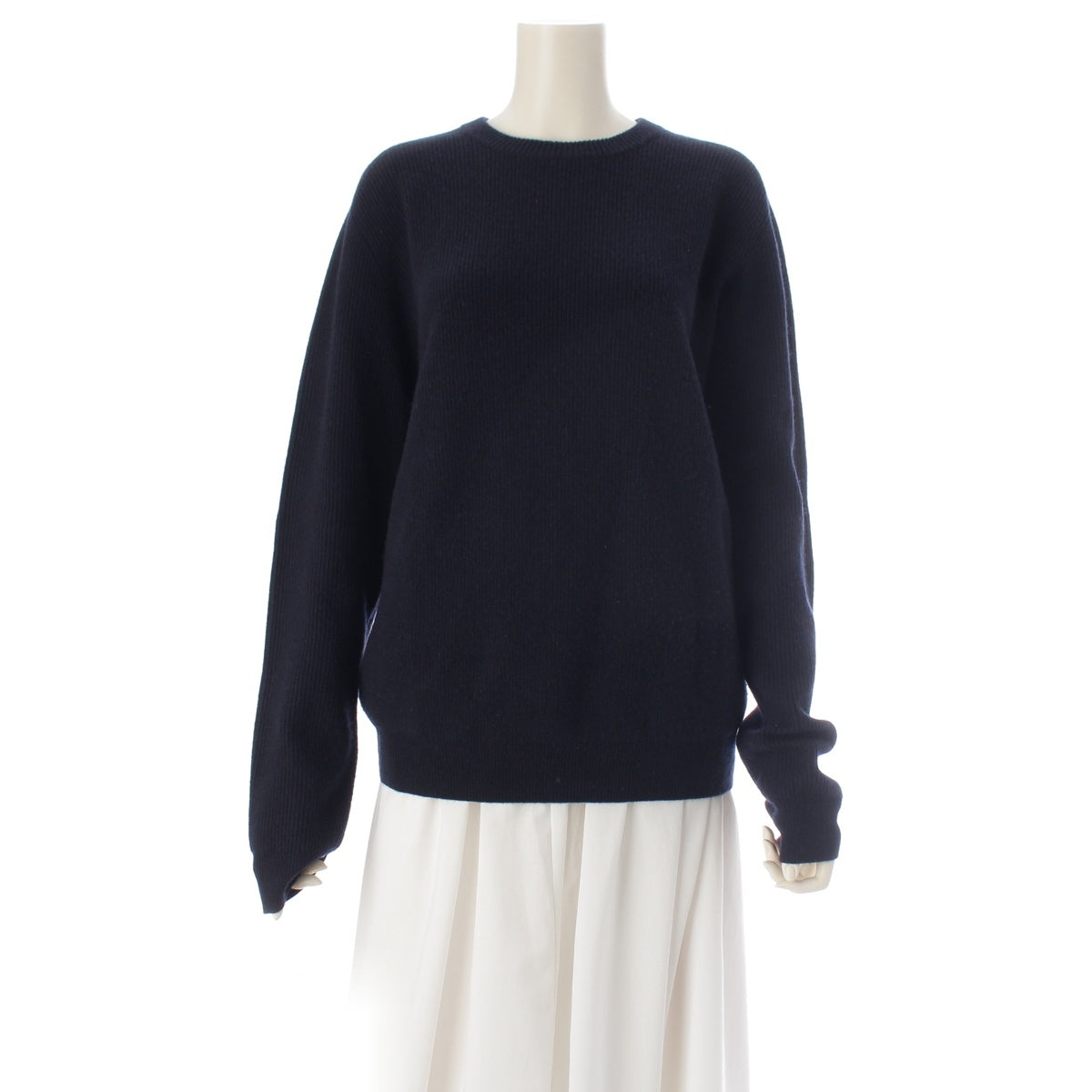 Iris von Arnim cashmere Rib knit sweater 10326 Navy M