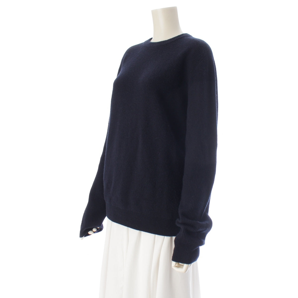 Iris von Arnim cashmere Rib knit sweater 10326 Navy M