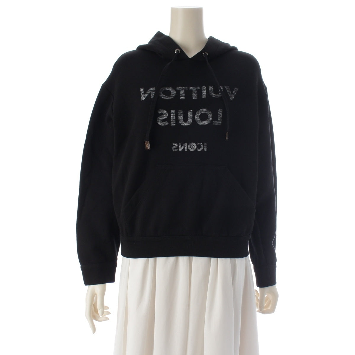 LOUIS VUITTON Hoodie with logo print and monogram Parker tops FJST14TWP black M