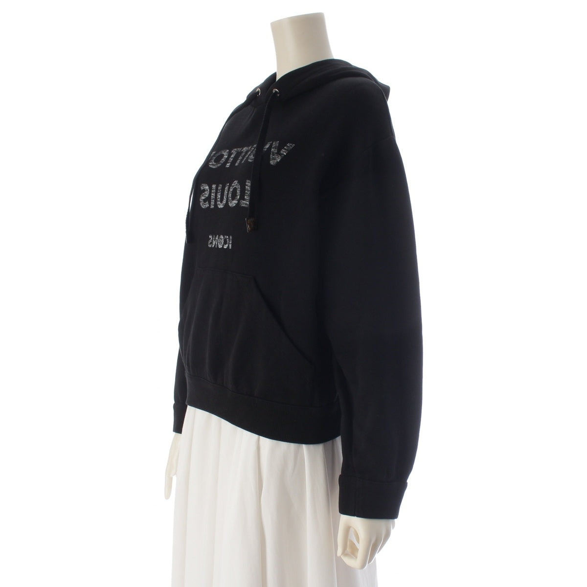 LOUIS VUITTON Hoodie with logo print and monogram Parker tops FJST14TWP black M